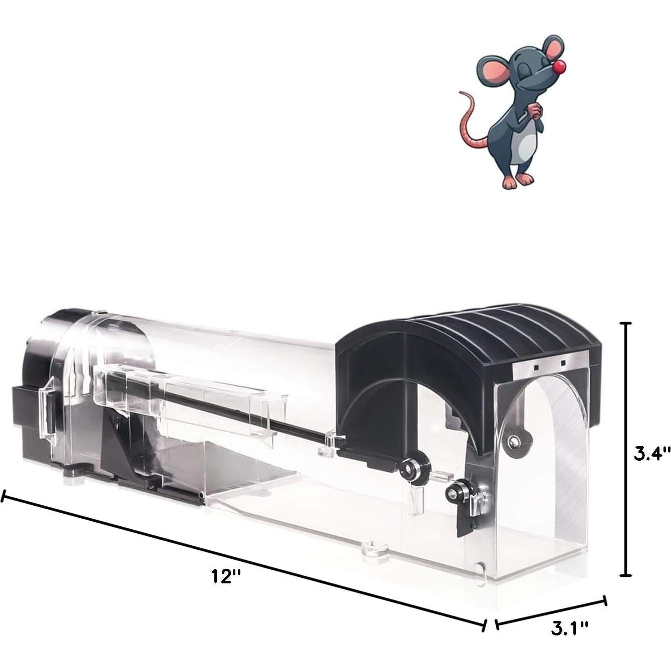 Trampa Humana para Ratones IIWEY 30.48 cm Reutilizable Negra