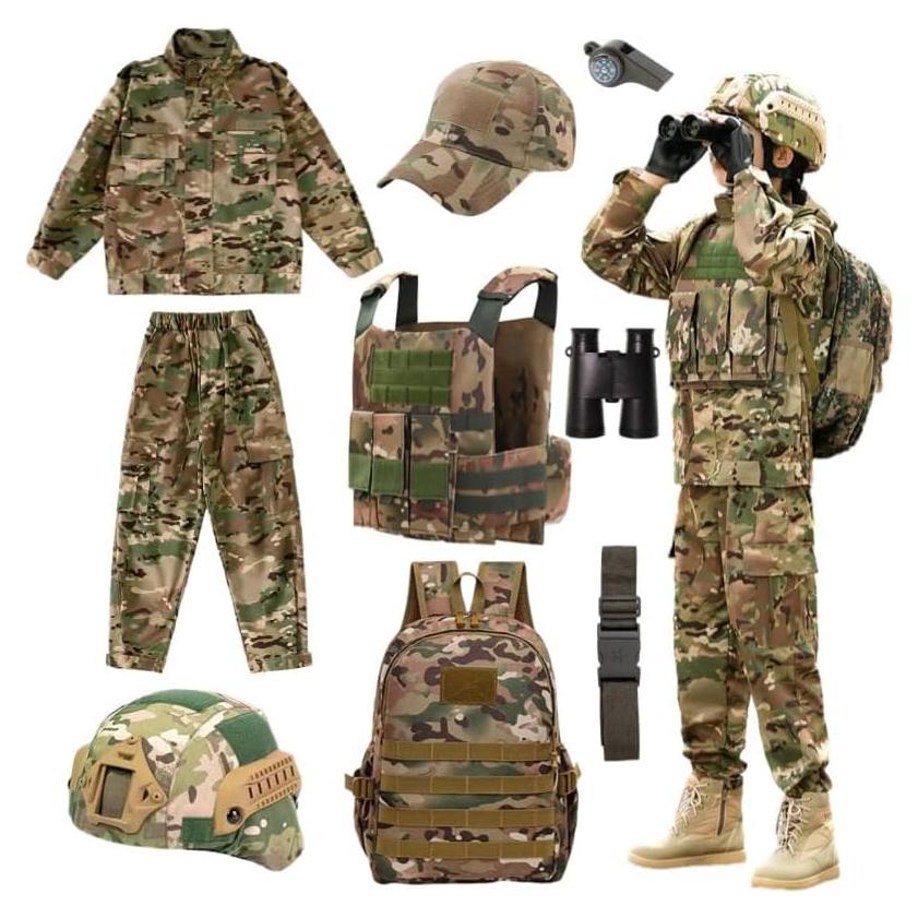 Disfraz de Soldado Infantil Klocerg Conjunto Completo Camuflaje