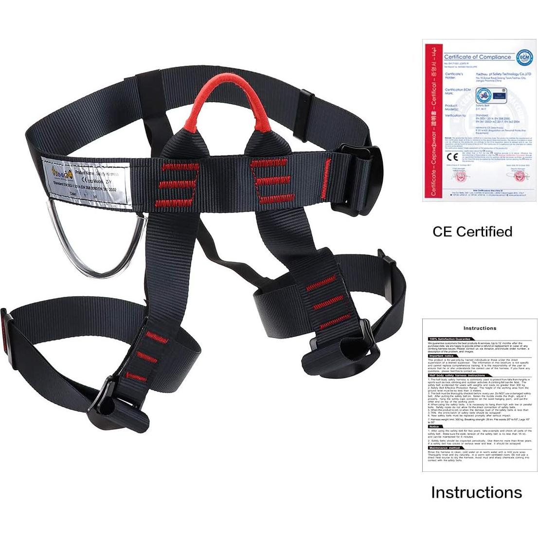 Arnés de Escalada HeeJo ZY01 Poliester 300KG Ajustable