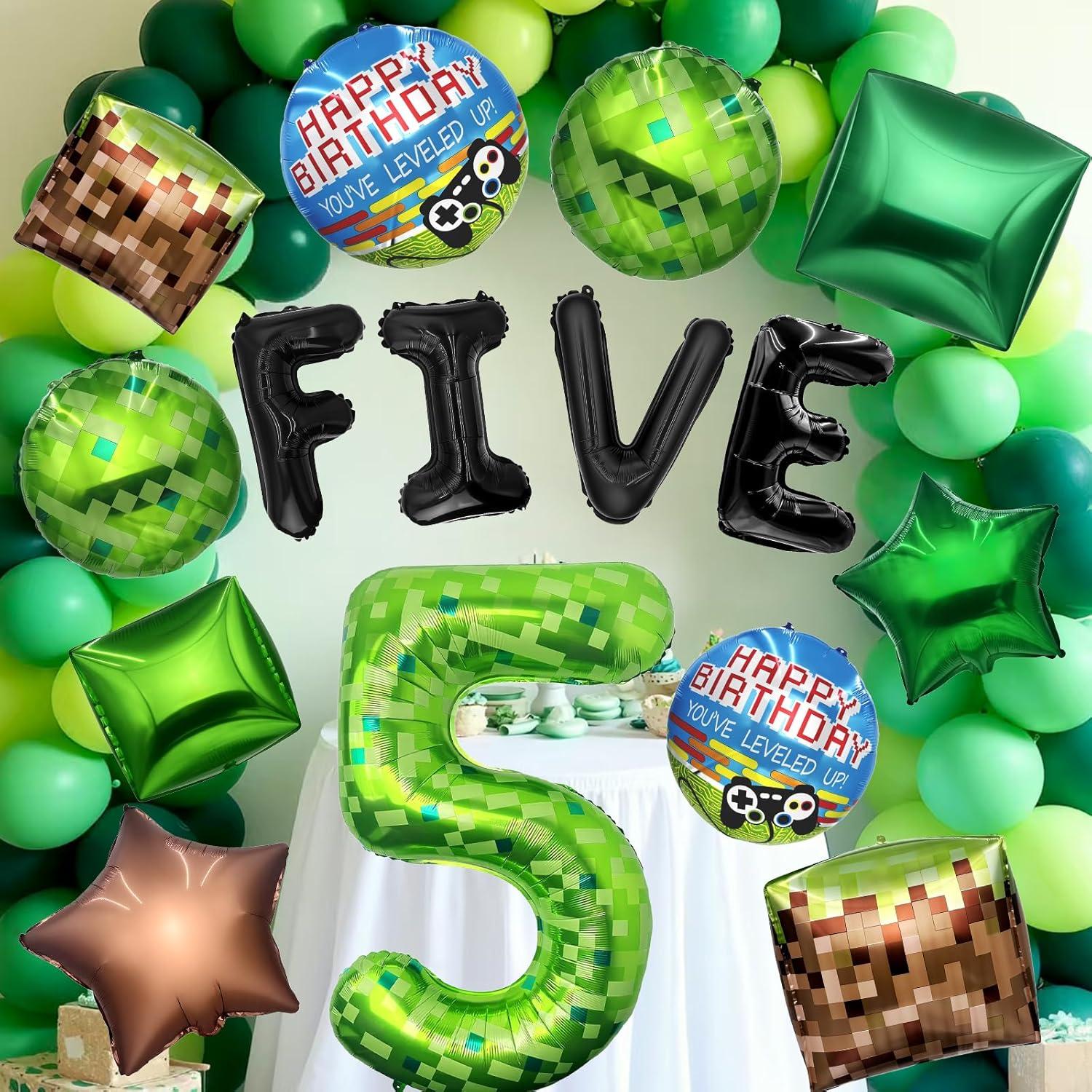 Conjunto de globos temáticos de píxeles WENTIYA - 15 piezas