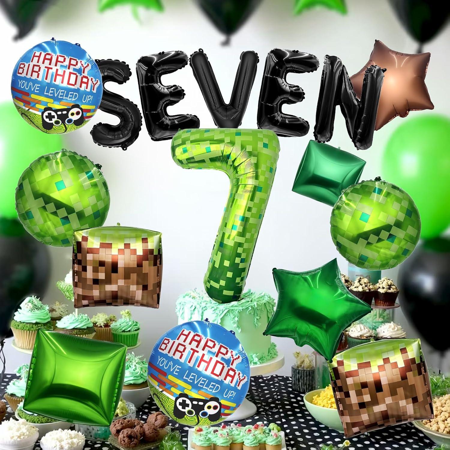 Conjunto de globos temáticos de píxeles WENTIYA - 15 piezas