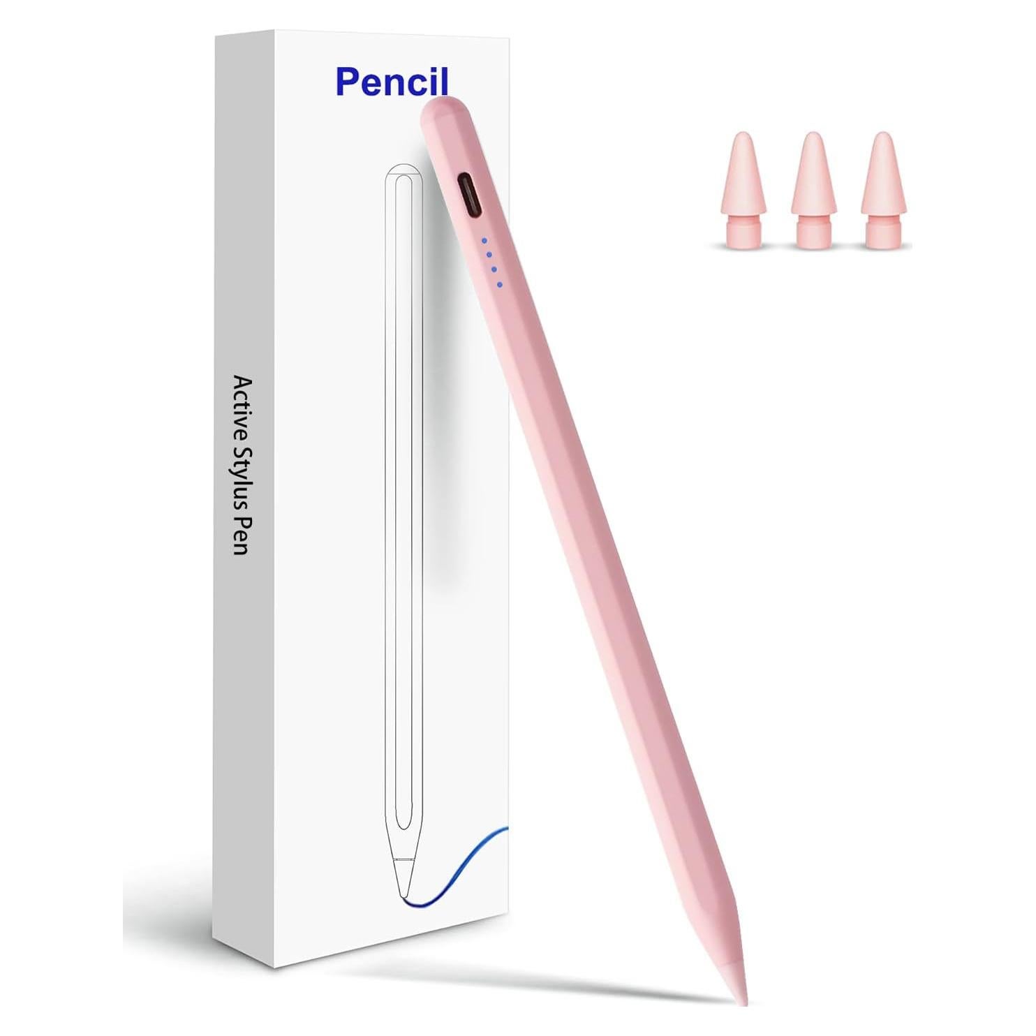 Lápiz Stylus Rosa para iPad 10ª Gen, Carga Rápida, Compatible