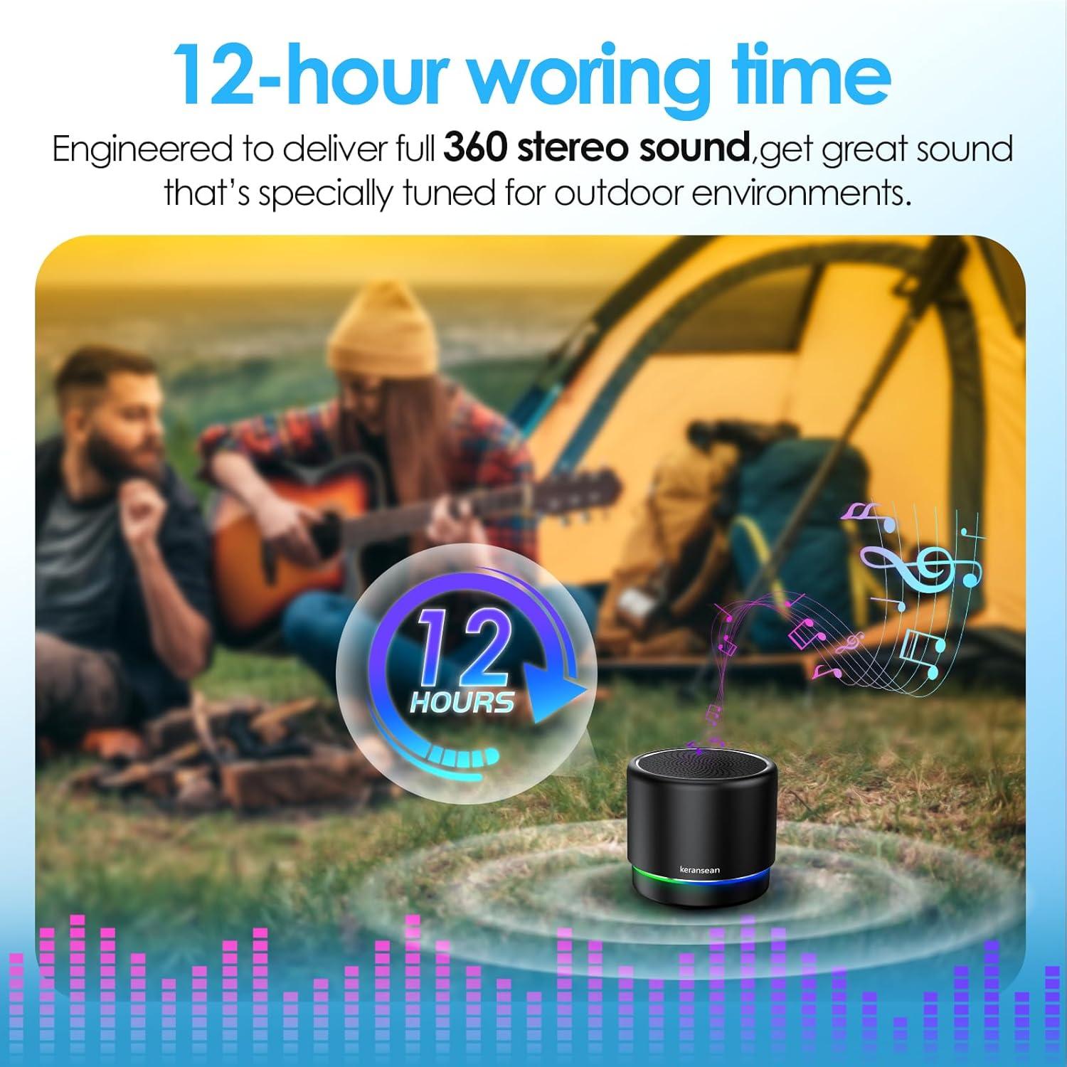 Altavoz Bluetooth Portátil Keransean E09B 5W 12H Negro