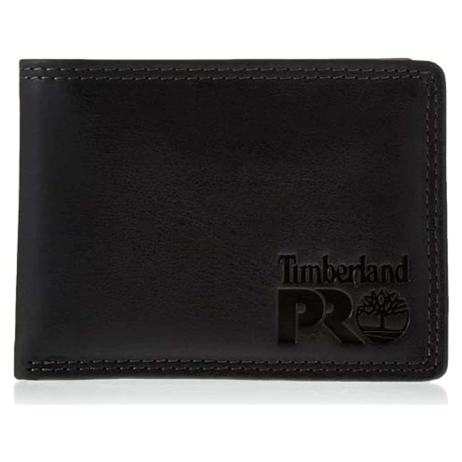 Billetera de cuero RFID Timberland PRO con portatarjetas extraíble