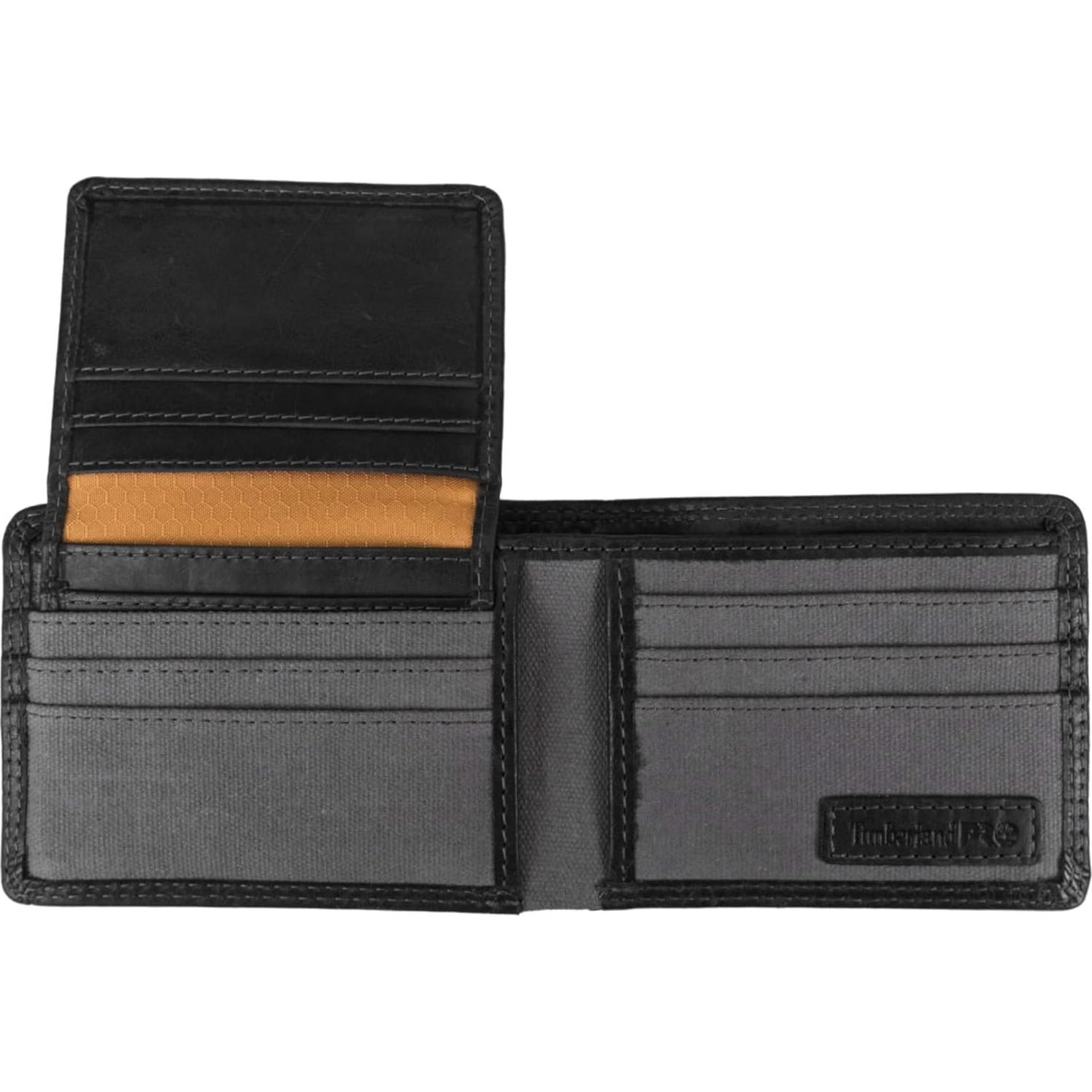 Billetera de cuero RFID Timberland PRO con portatarjetas extraíble