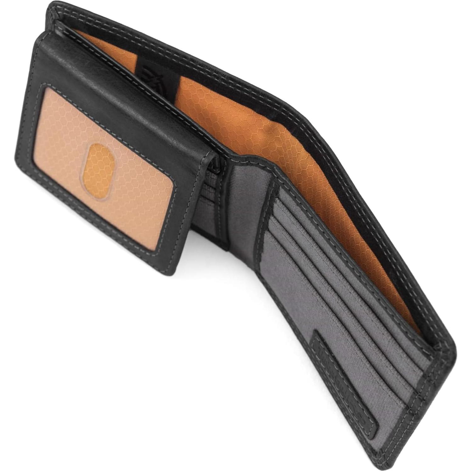 Billetera de cuero RFID Timberland PRO con portatarjetas extraíble