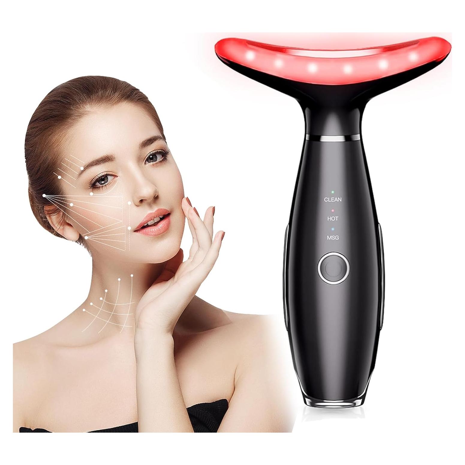 Masajeador Facial y de Cuello Linfático Erdnretl 7 Colores