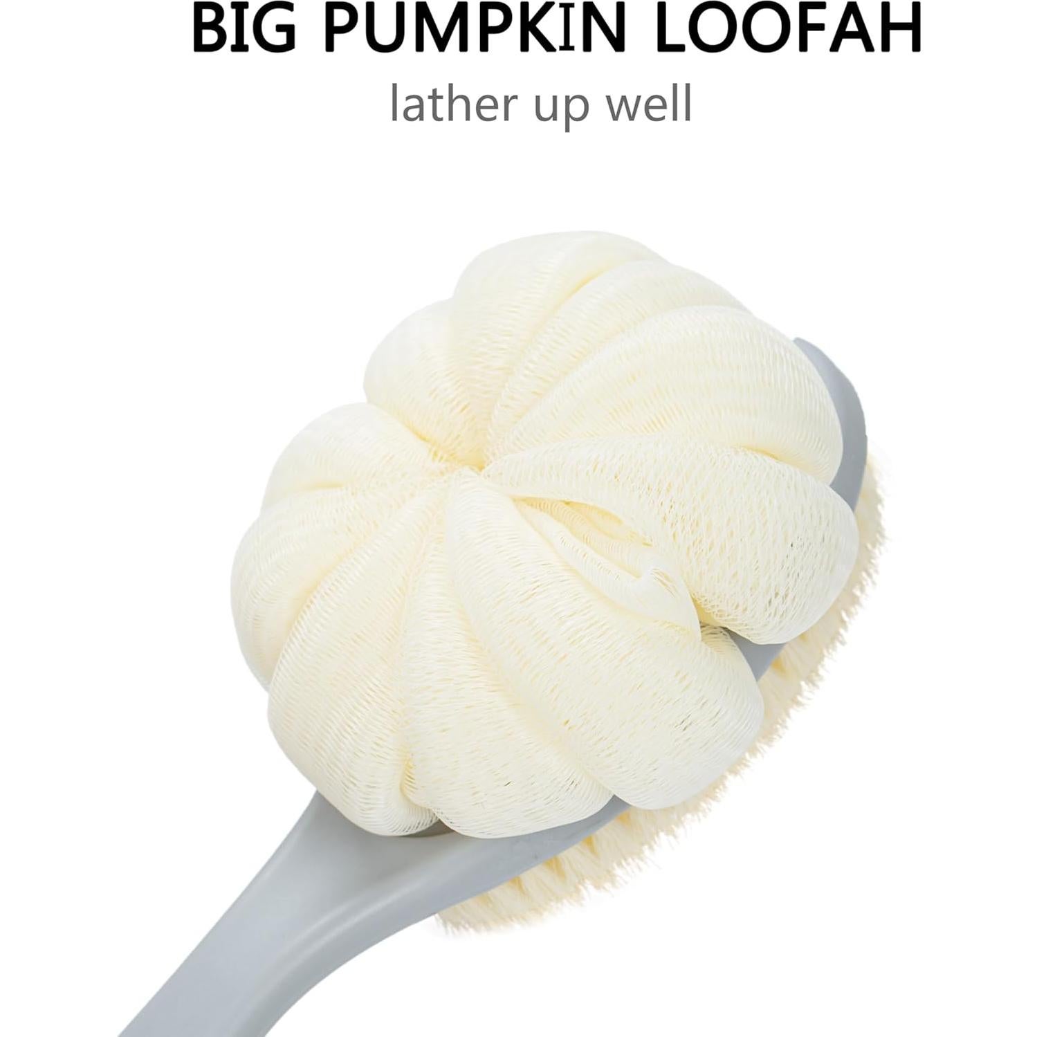 Cepillo de Ducha Exfoliante Arswin con Lufa y Mango Antideslizante