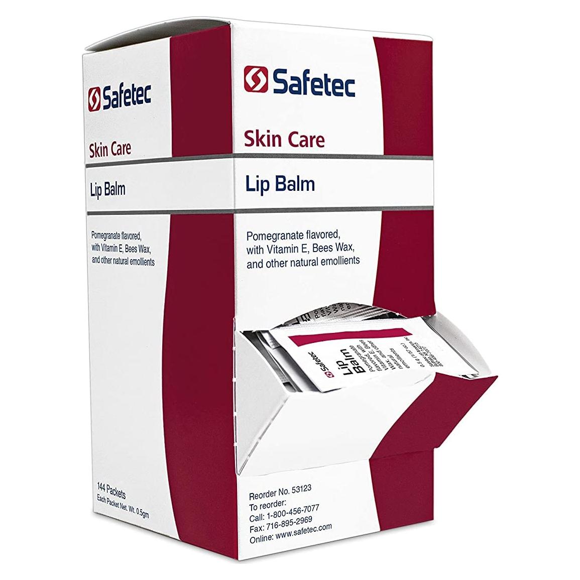 Bálsamo Labial Safetec Sabor Granada 144 Unidades Hidratante