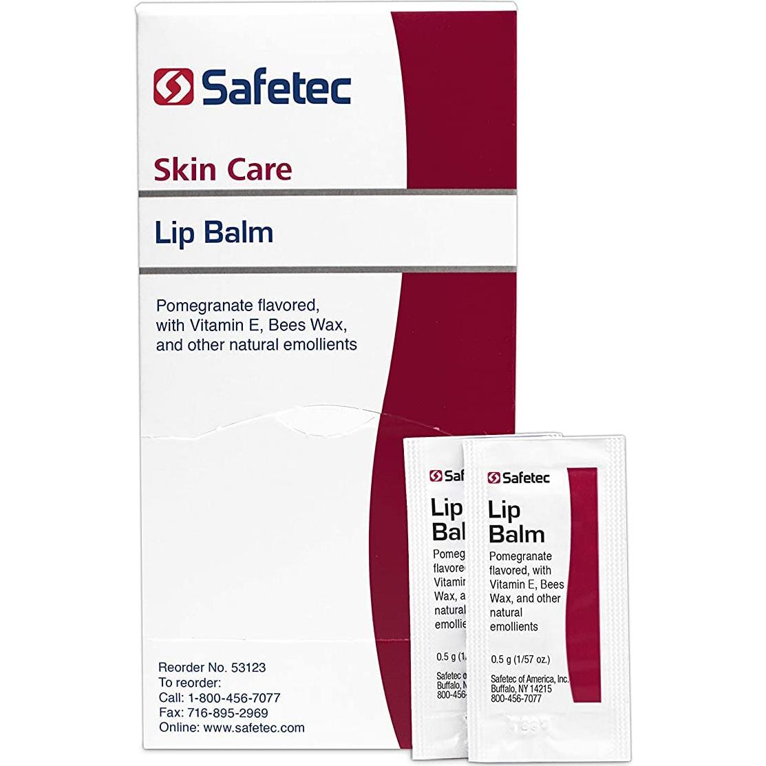 Bálsamo Labial Safetec Sabor Granada 144 Unidades Hidratante