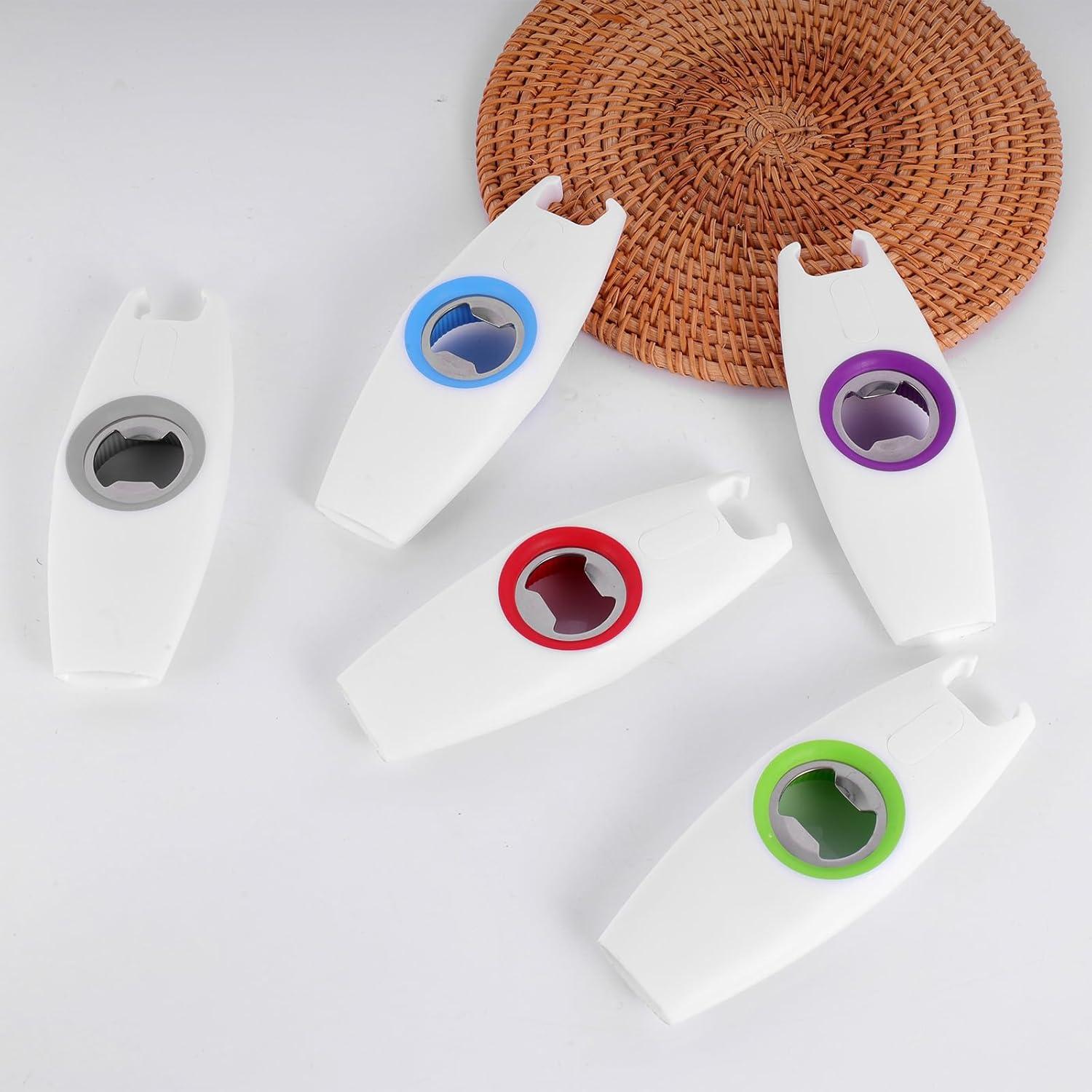 Abridor Multifuncional 5-en-1 NTOUSIUY Azul para Bebidas