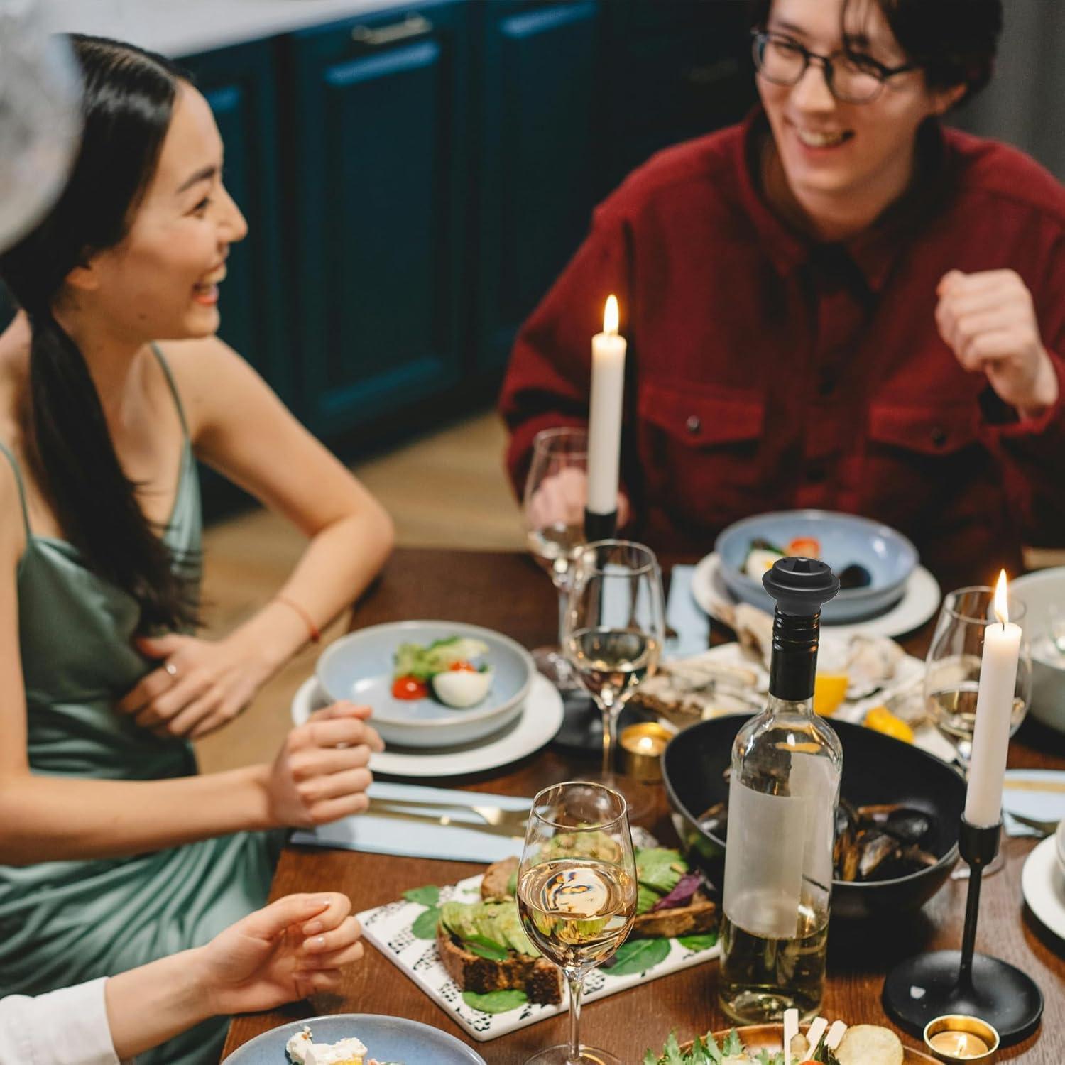 Juego de 3 Tapones de Vacío para Vino KAEZDD - Silicona