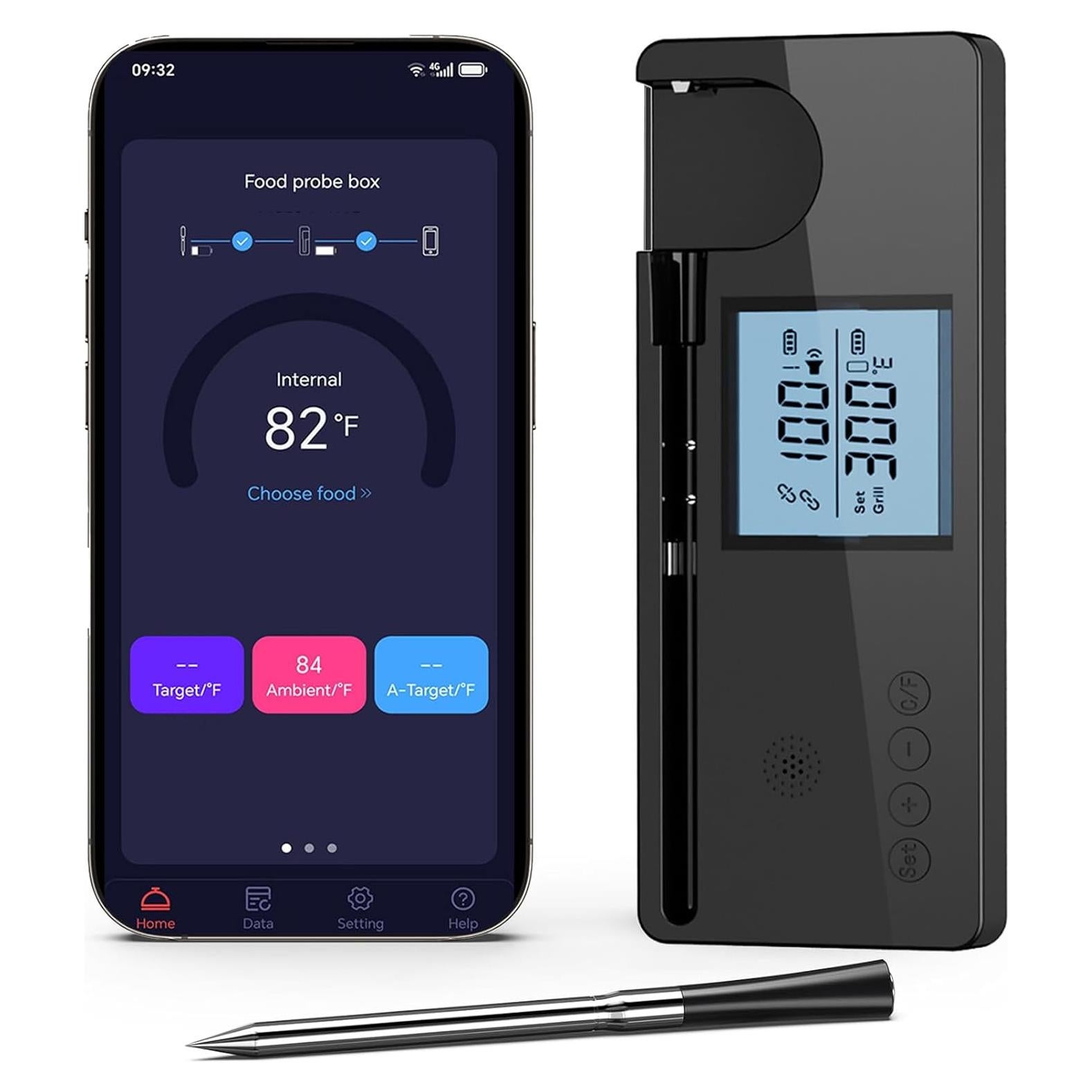 Termómetro de Carne Digital Inalámbrico JOPCPIE con Bluetooth 5.3