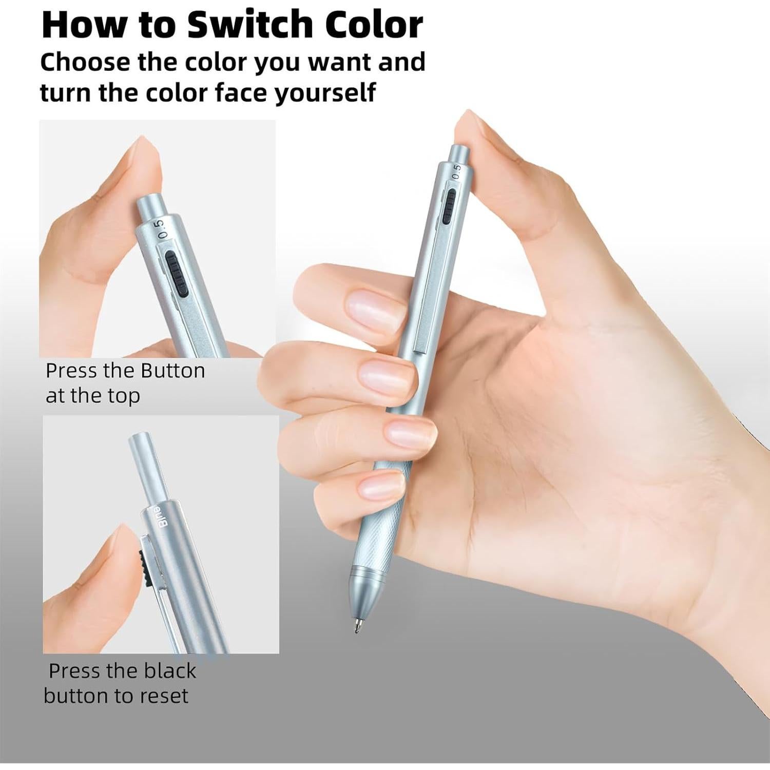 Bolígrafo Multicolor 4 en 1 YUNCHUN con Lápiz Mecánico 0.5mm