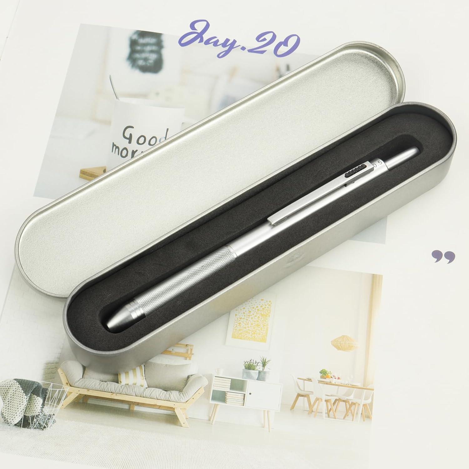 Bolígrafo Multicolor 4 en 1 YUNCHUN con Lápiz Mecánico 0.5mm