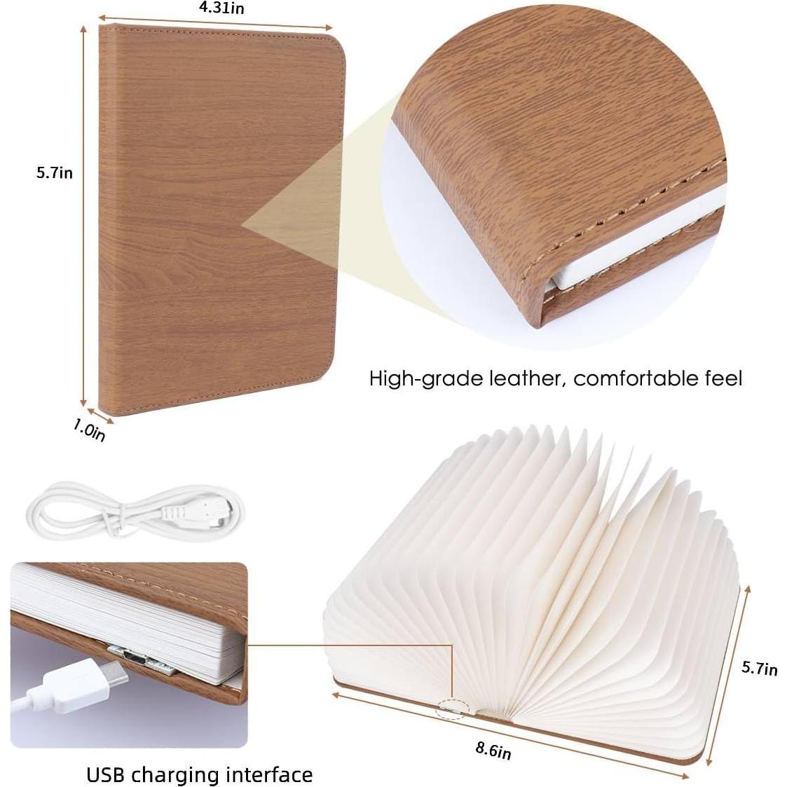 Lámpara de Libro Plegable XIUDI LED Recargable USB 8 Colores