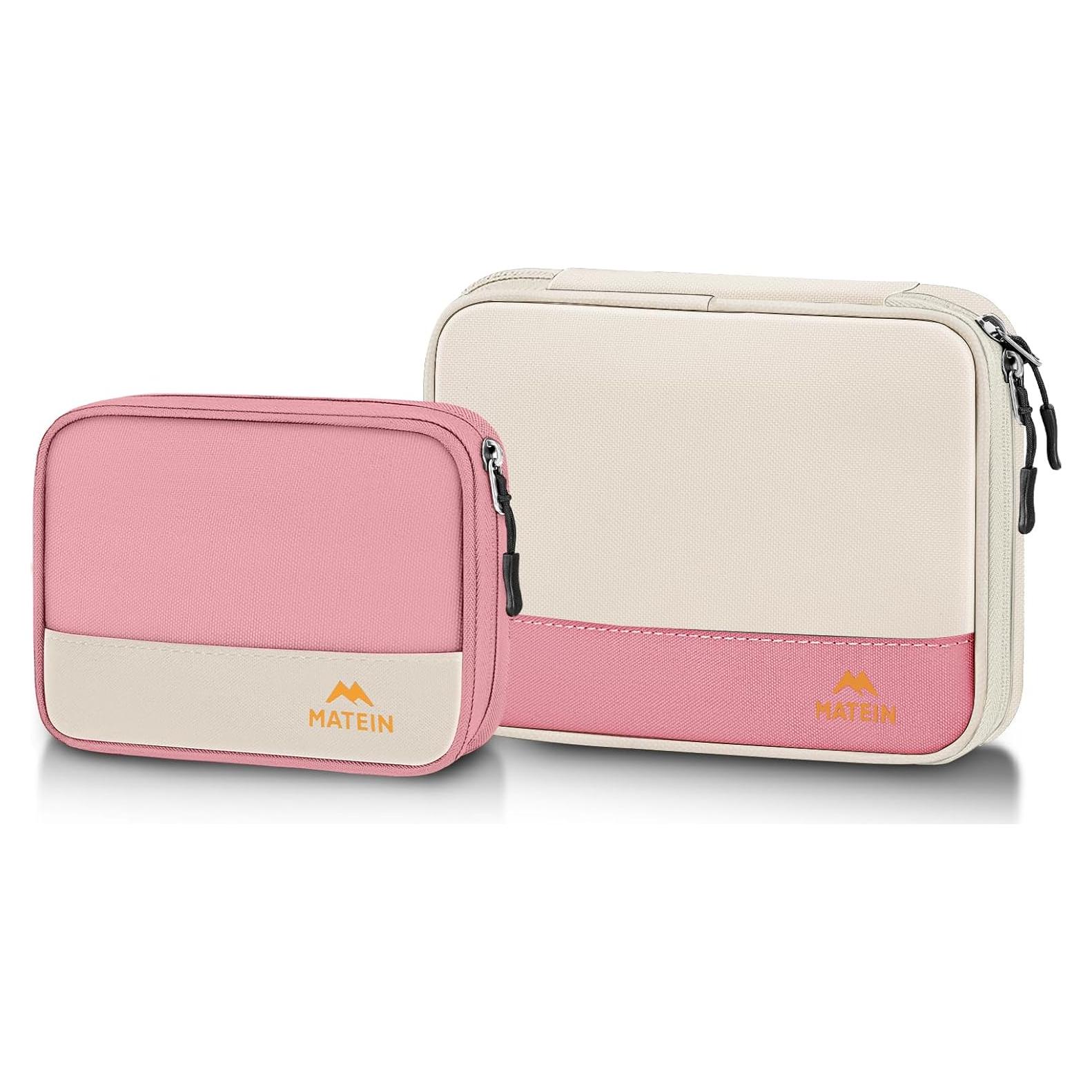 Estuche Organizador de Cables MATEIN 2 Pack Beige Resistente