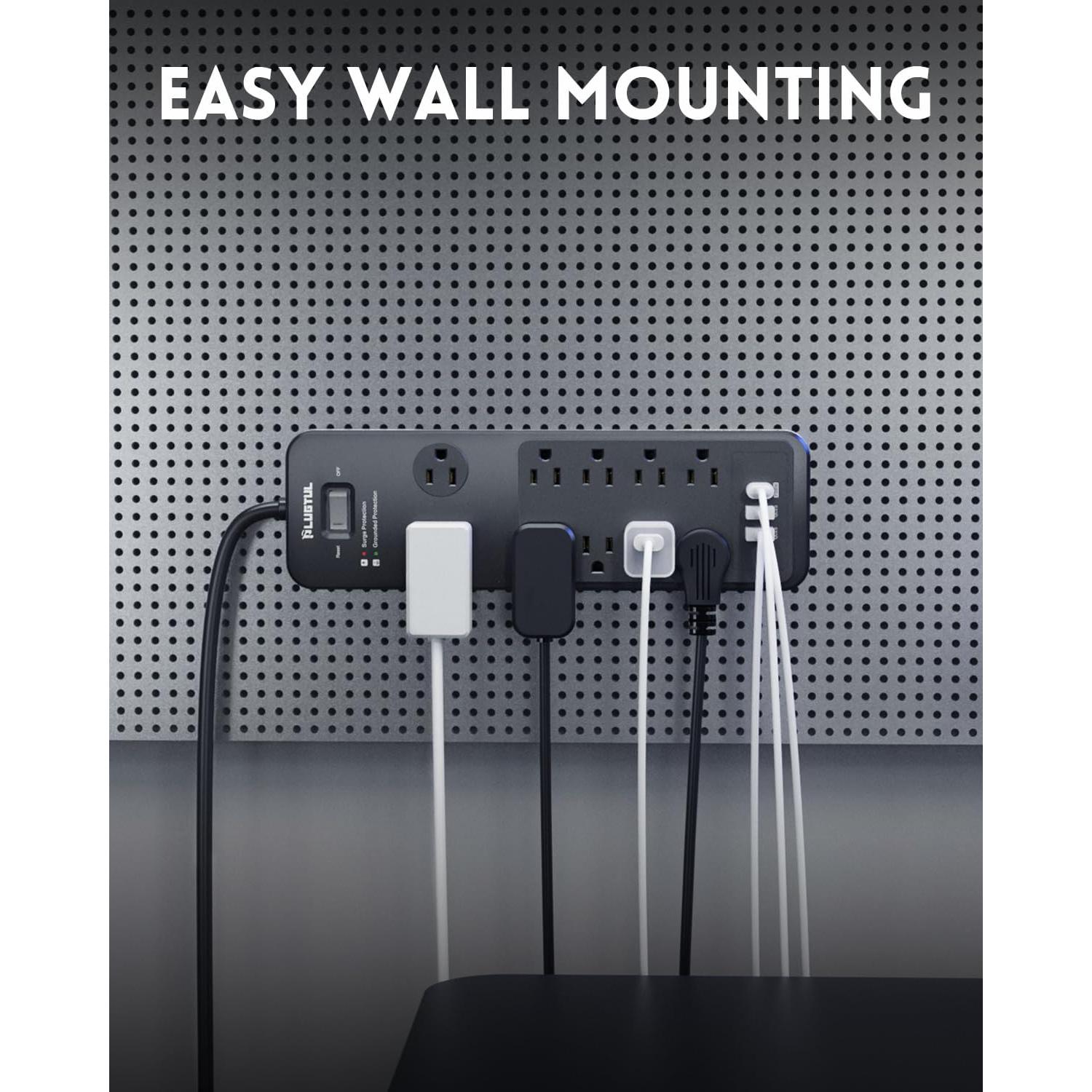 Protector de Sobretensión PLUGTUL 10FT 2040J 10 Salidas USB-C