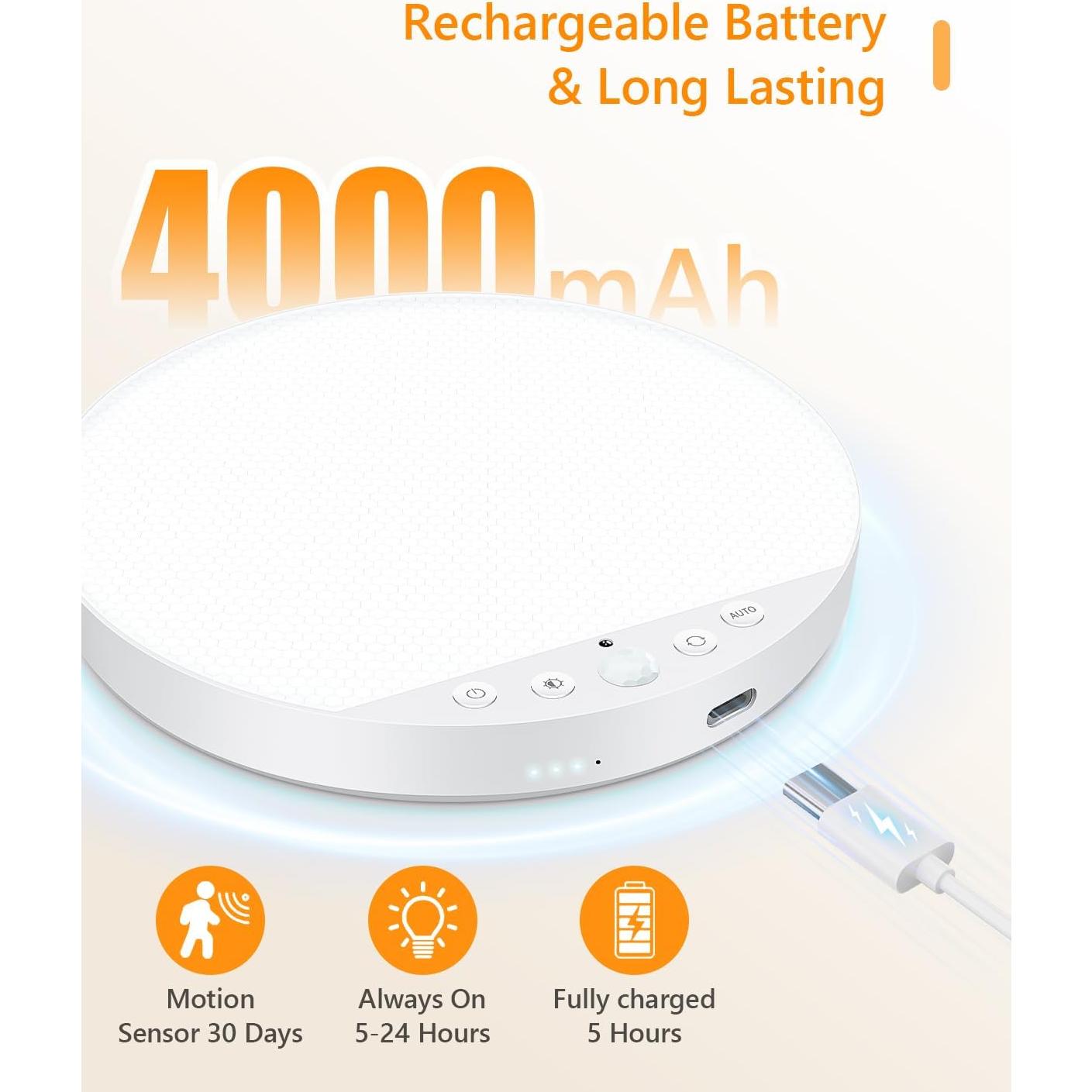 Luz de Techo Recargable ShunFSC 6W con Sensor de Movimiento