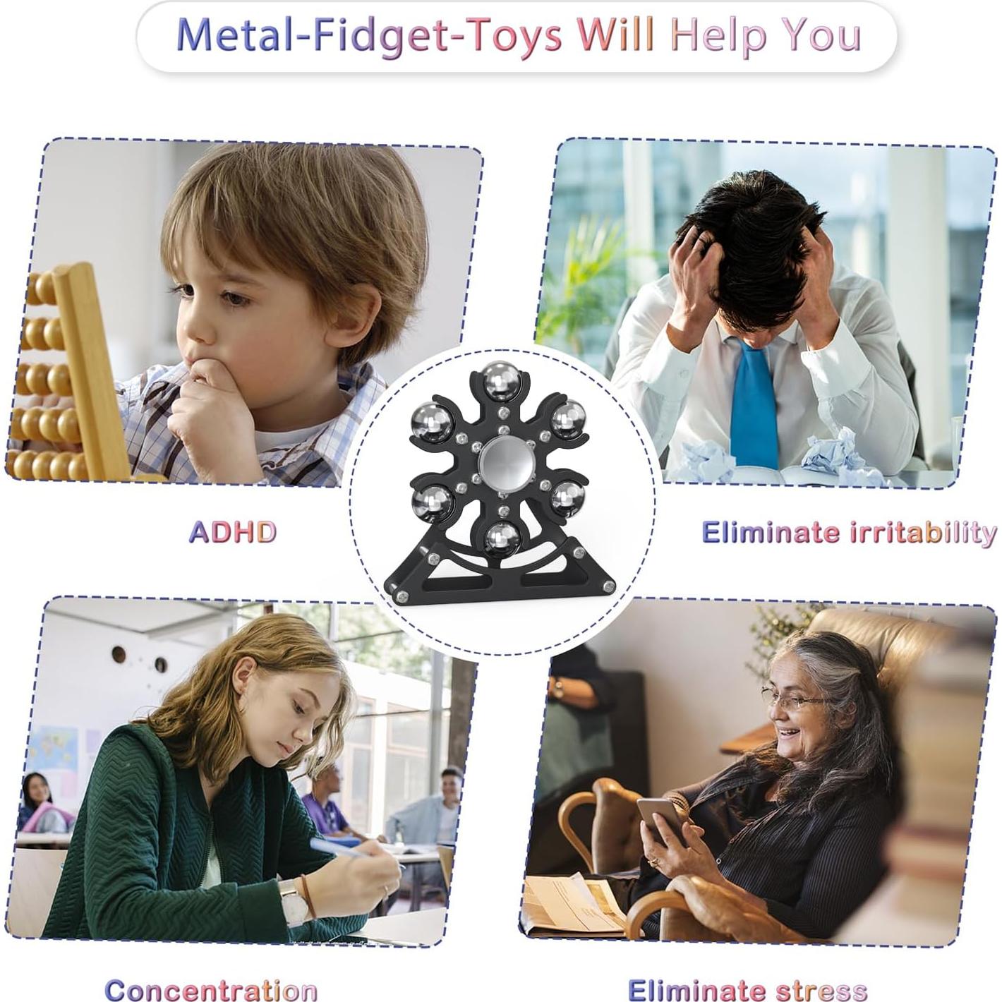 Juguete Antiestrés de Metal Comerda Ruedas de la Fortuna 6.35cm