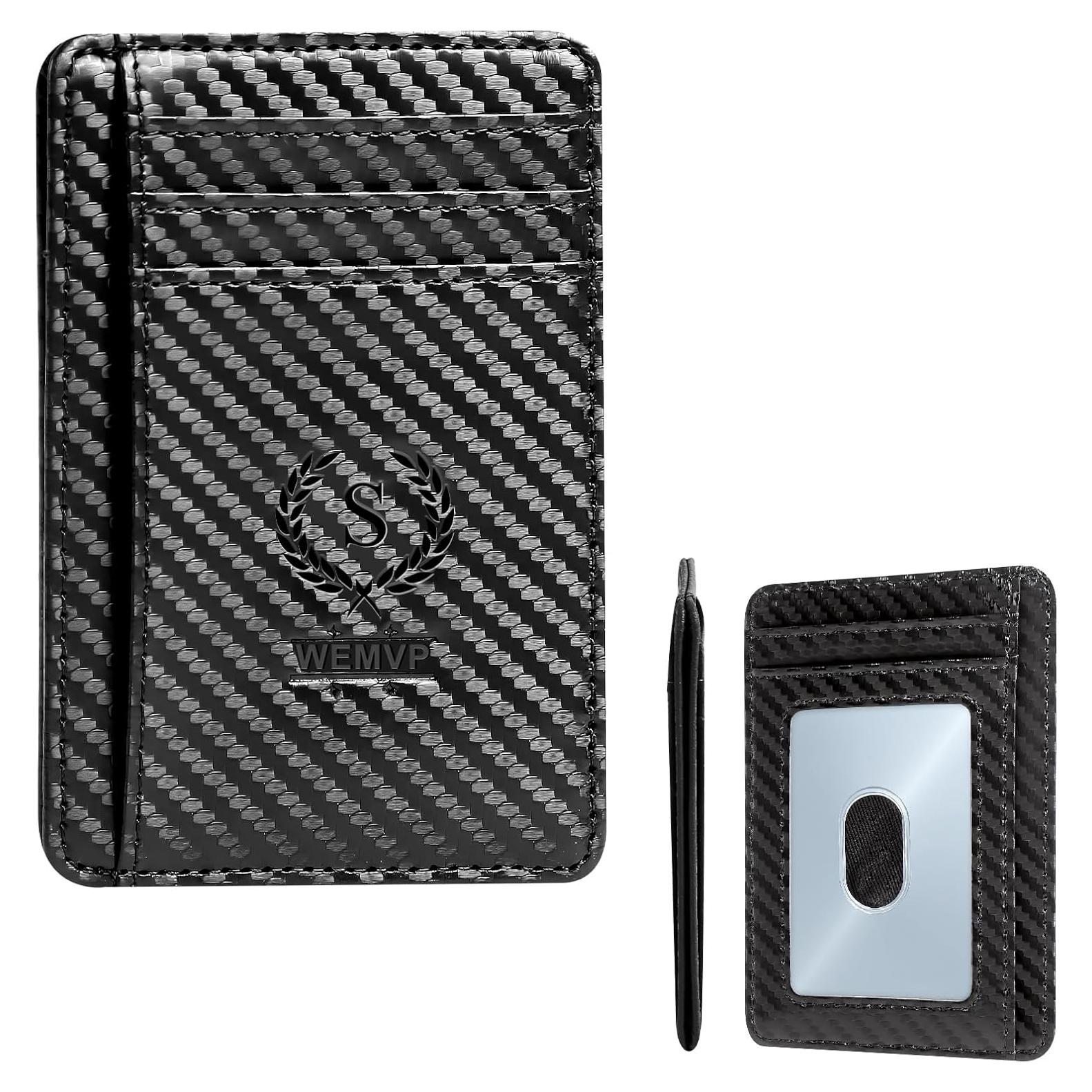 Cartera Personalizada WEMVP con Inicial y Bloqueo RFID - 11.4x8cm