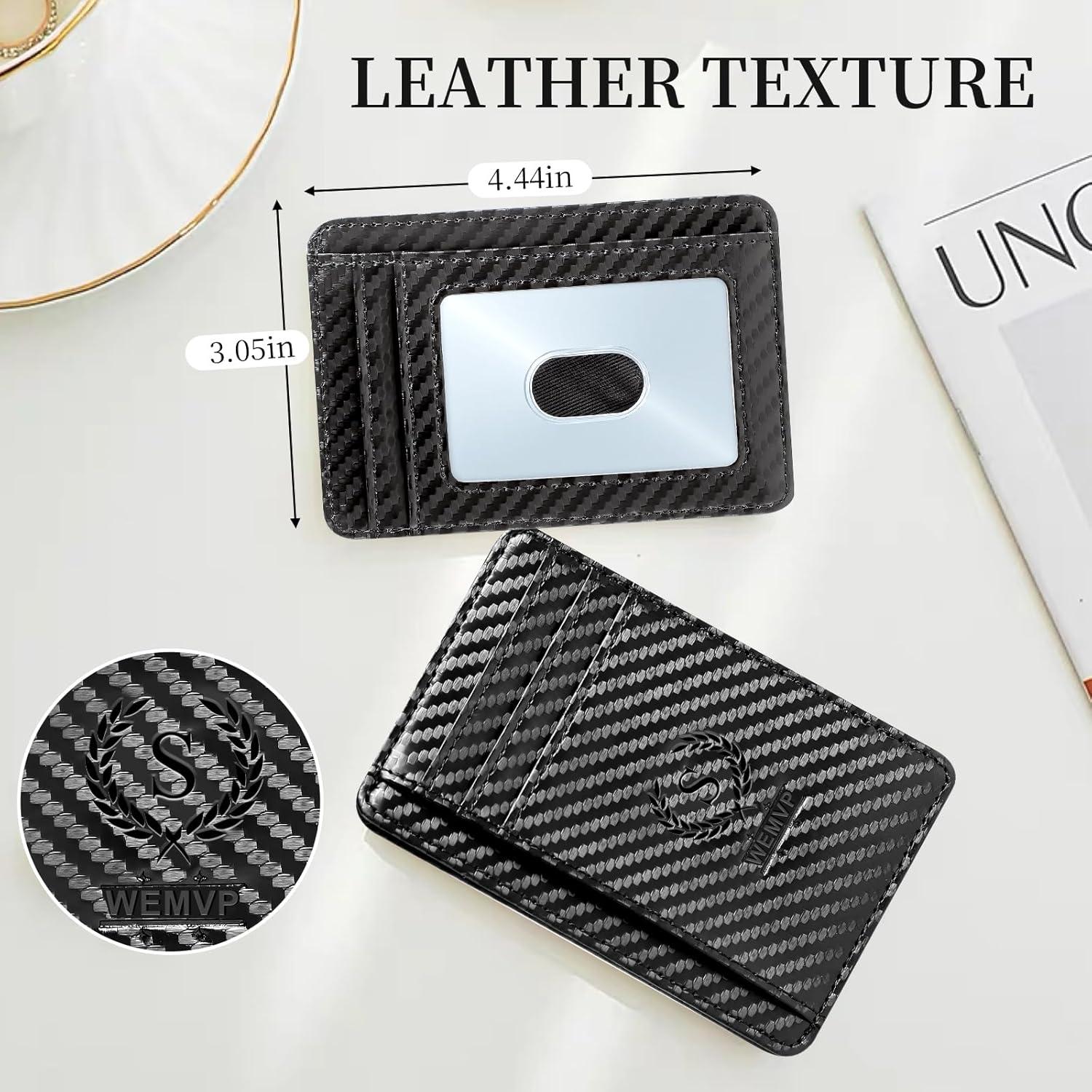 Cartera Personalizada WEMVP con Inicial y Bloqueo RFID - 11.4x8cm