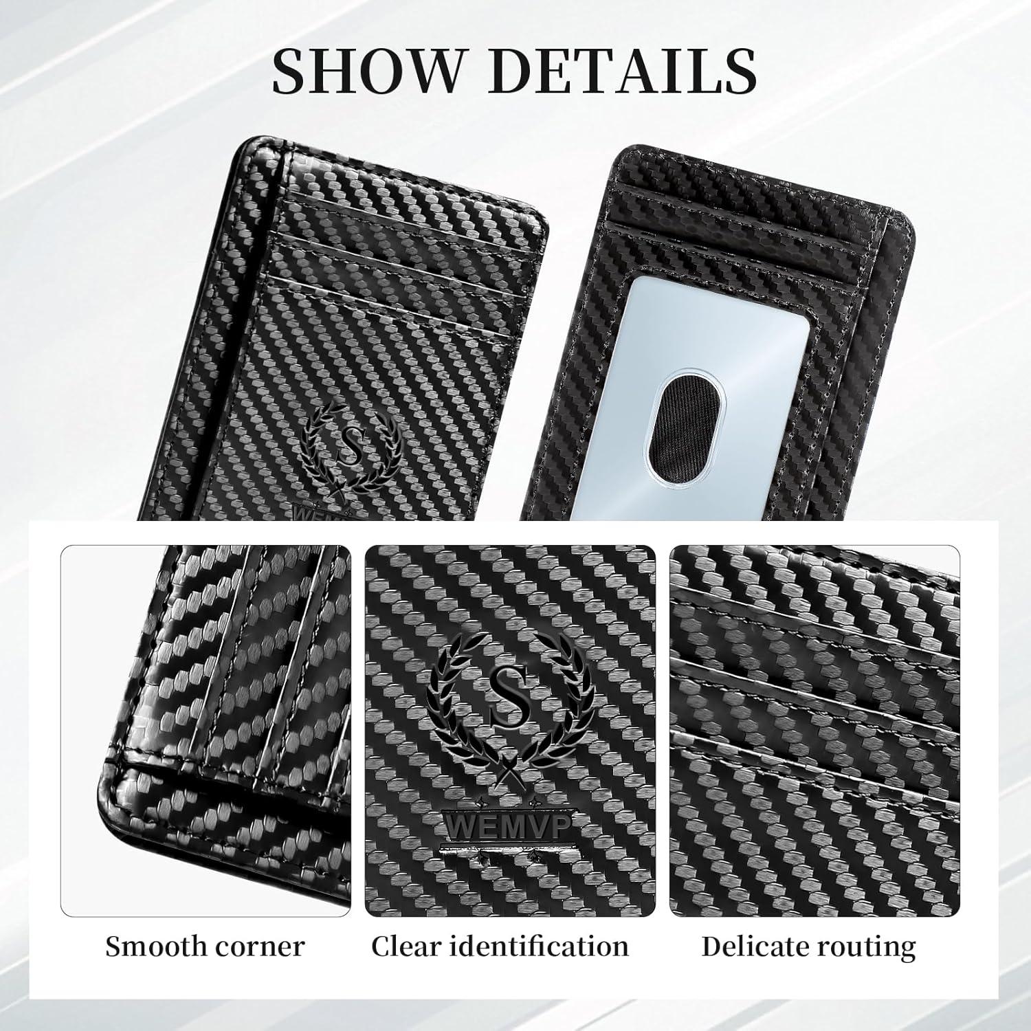 Cartera Personalizada WEMVP con Inicial y Bloqueo RFID - 11.4x8cm