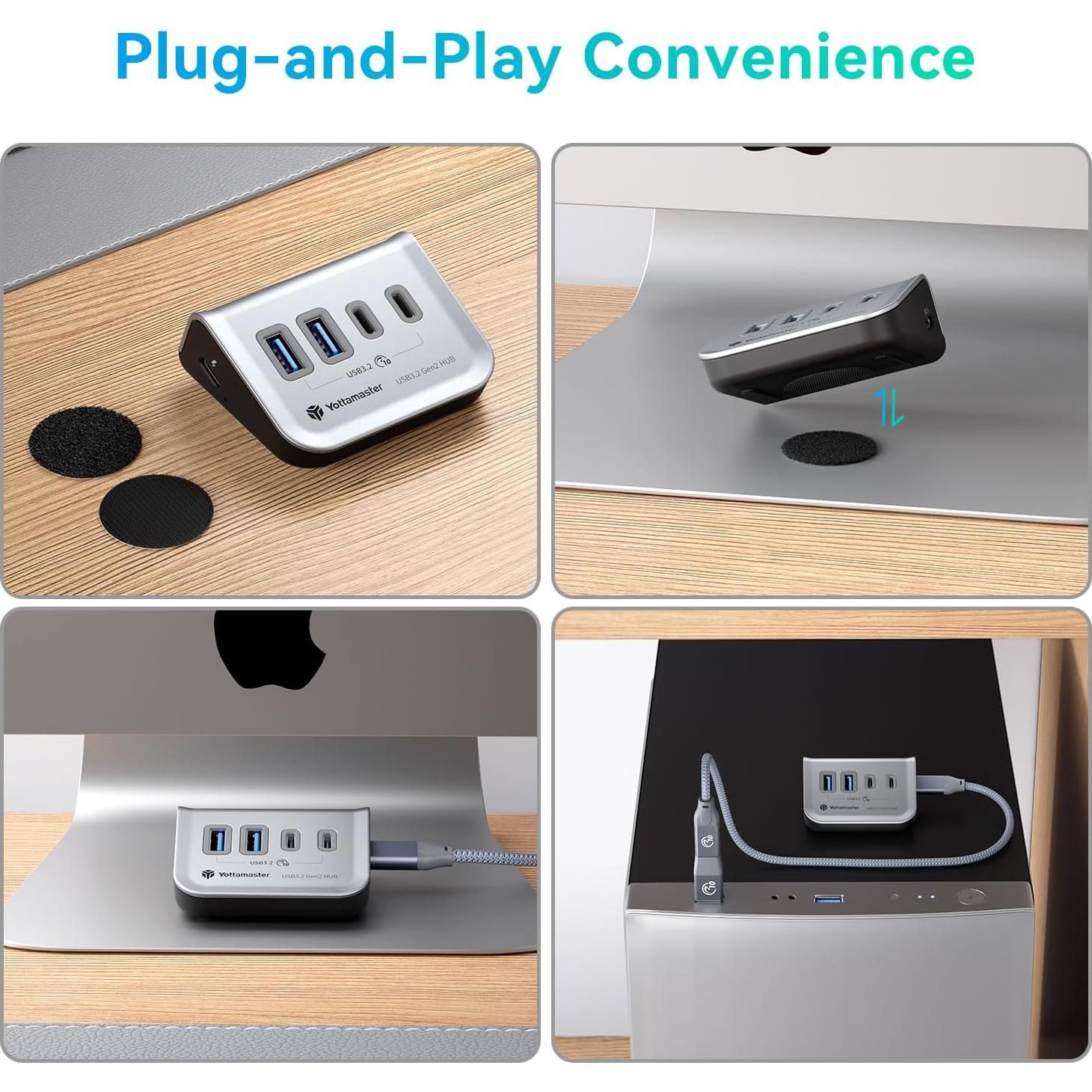 Hub USB 3.2 Yottamaster Triangular 2 USB-C 2 USB-A 10Gbps