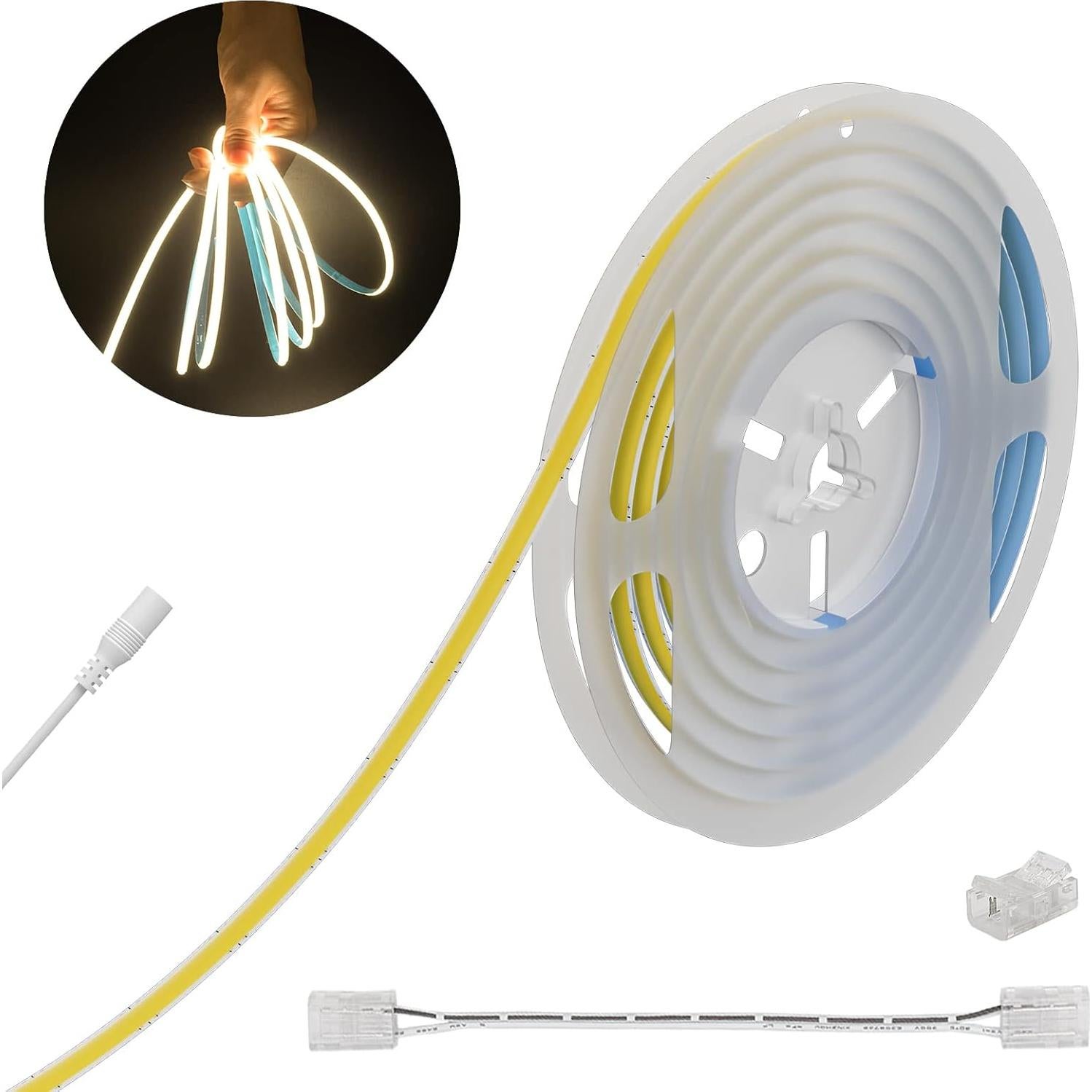 Tira LED COB PAUTIX 5m 3000K Blanco Cálido 504 LEDs/m