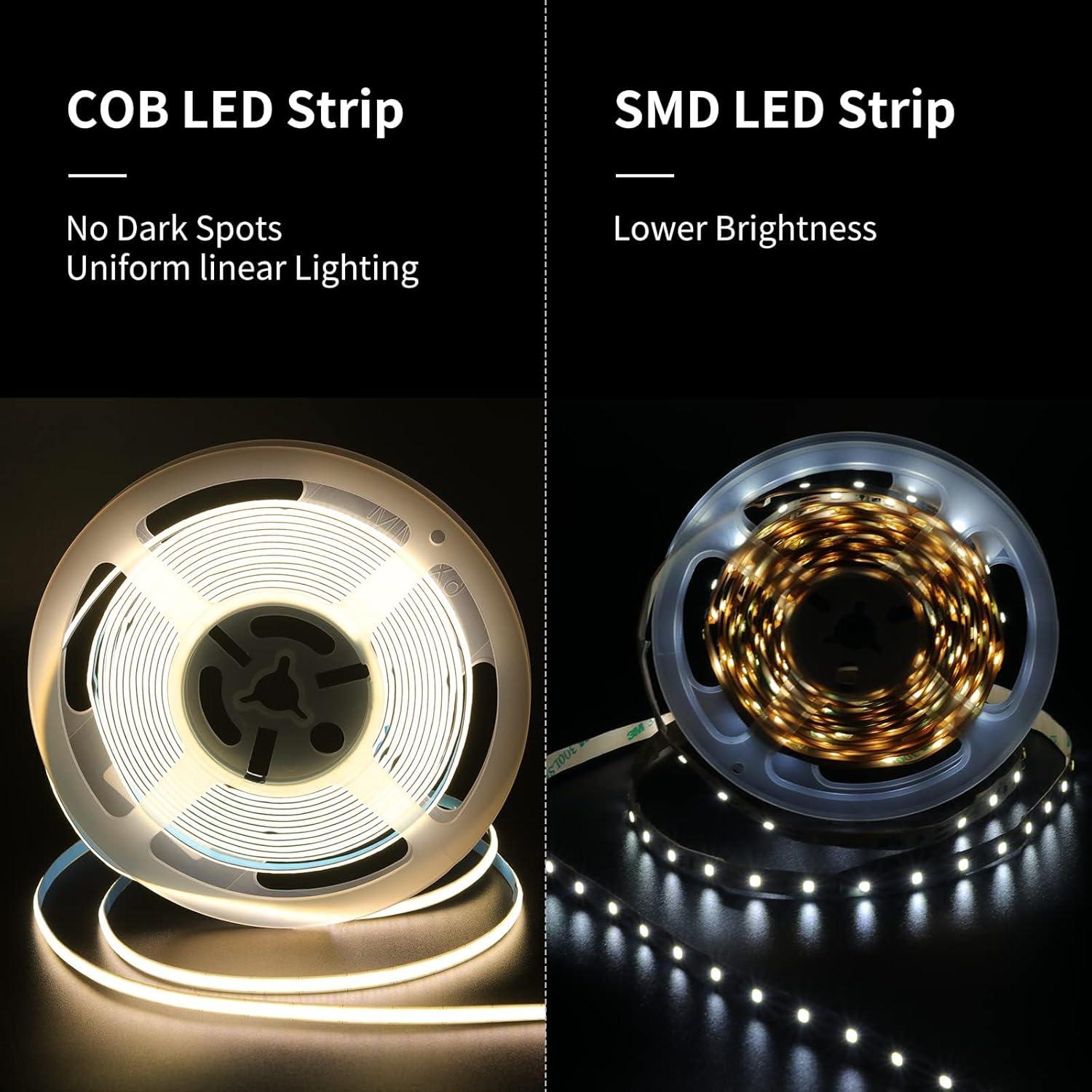 Tira LED COB PAUTIX 5m 3000K Blanco Cálido 504 LEDs/m