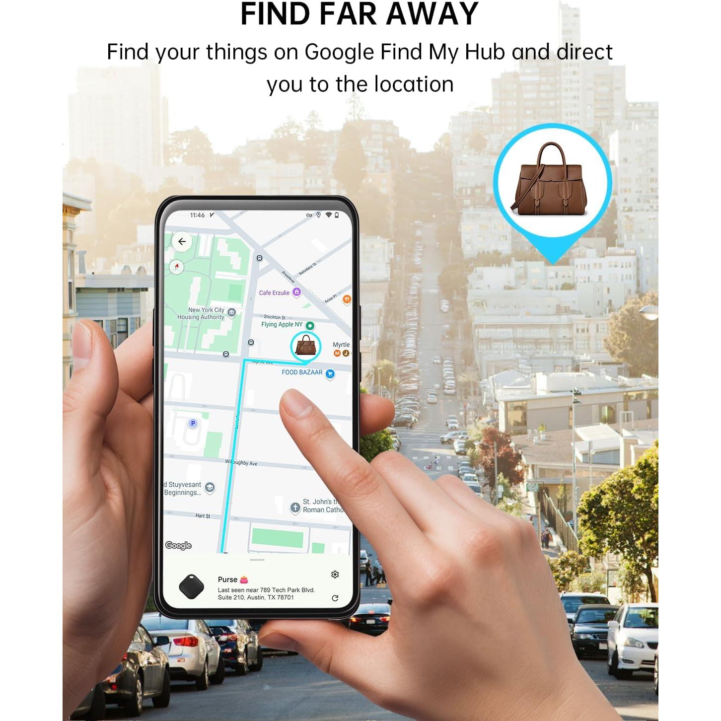 Rastreador Bluetooth Android Pepisk F02-B Negro IP67