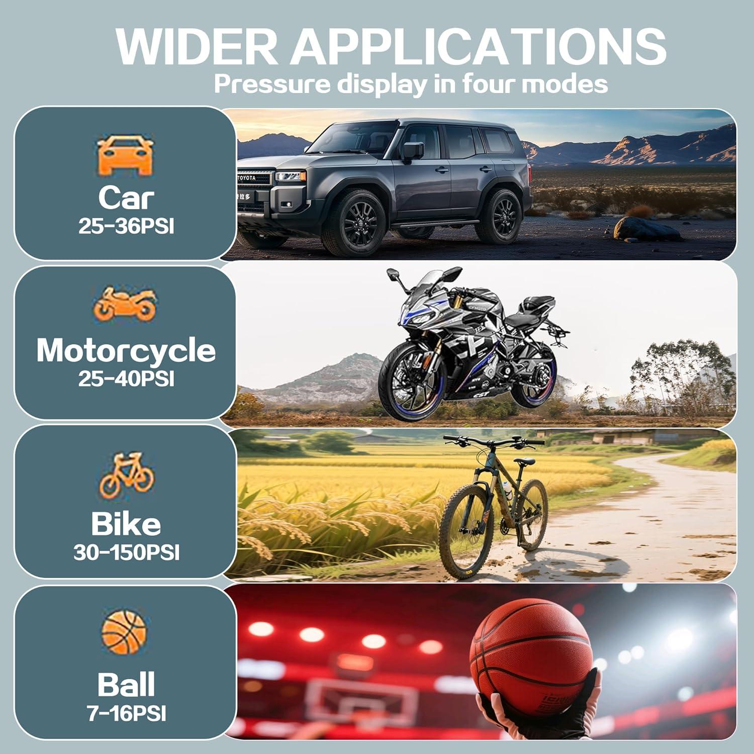 Compresor de Aire Portátil MUMAPI P126 150 PSI con Luz LED