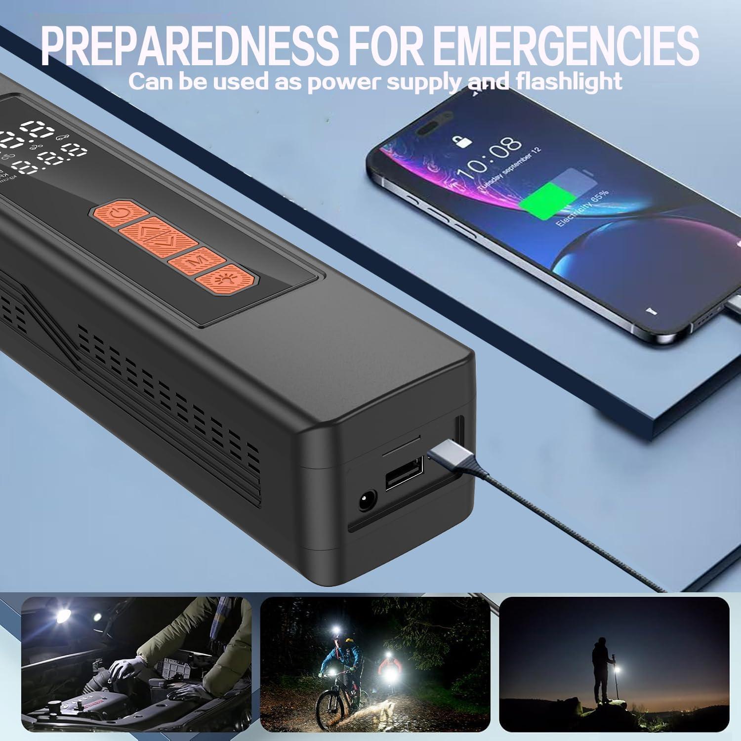 Compresor de Aire Portátil MUMAPI P126 150 PSI con Luz LED