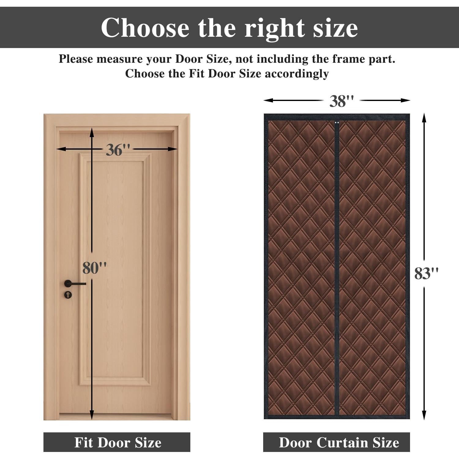 Cortina Aislante Térmica Gulrear 38x83 cm para Puertas