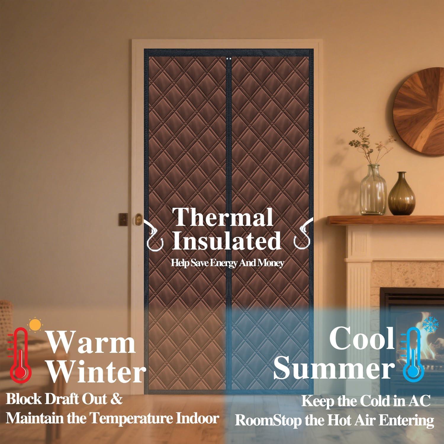 Cortina Aislante Térmica Gulrear 38x83 cm para Puertas