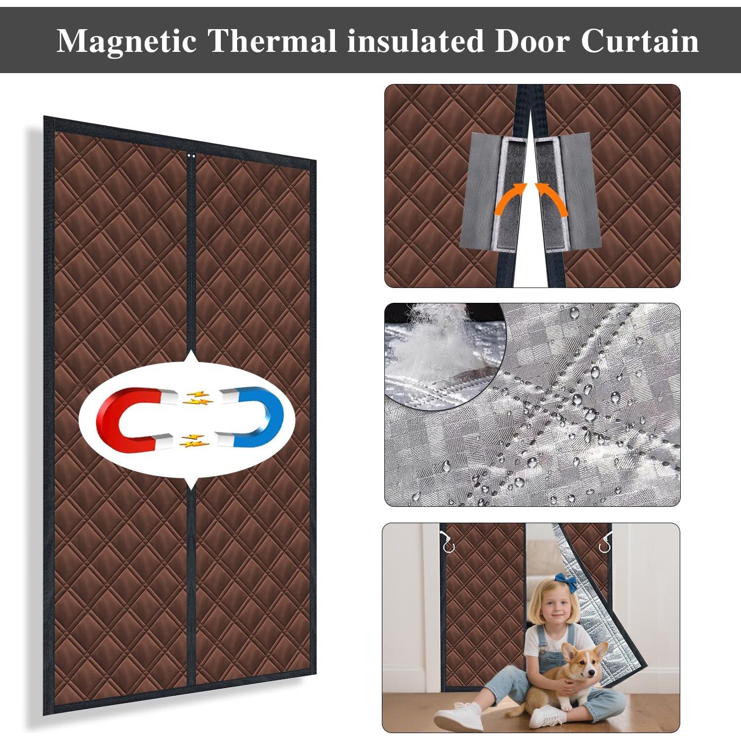 Cortina Aislante Térmica Gulrear 38x83 cm para Puertas