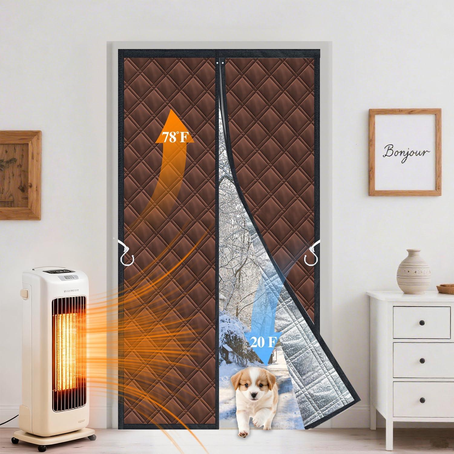 Cortina Aislante Térmica Gulrear 38x83 cm para Puertas