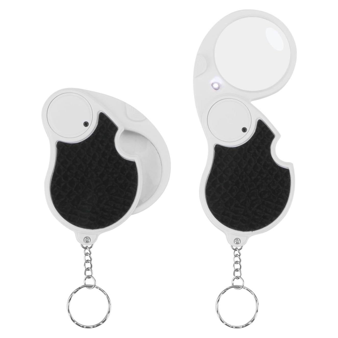 Lupa de bolsillo Rongon 5X con luz LED y llavero - 43 mm