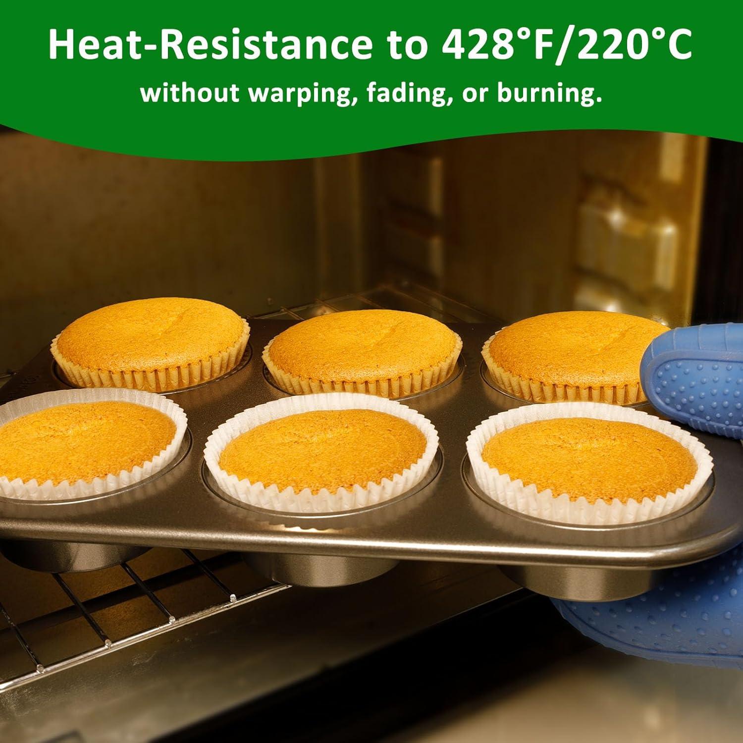 Caperci Forros Jumbo para Muffin 200pcs Papel Pergamino Natural