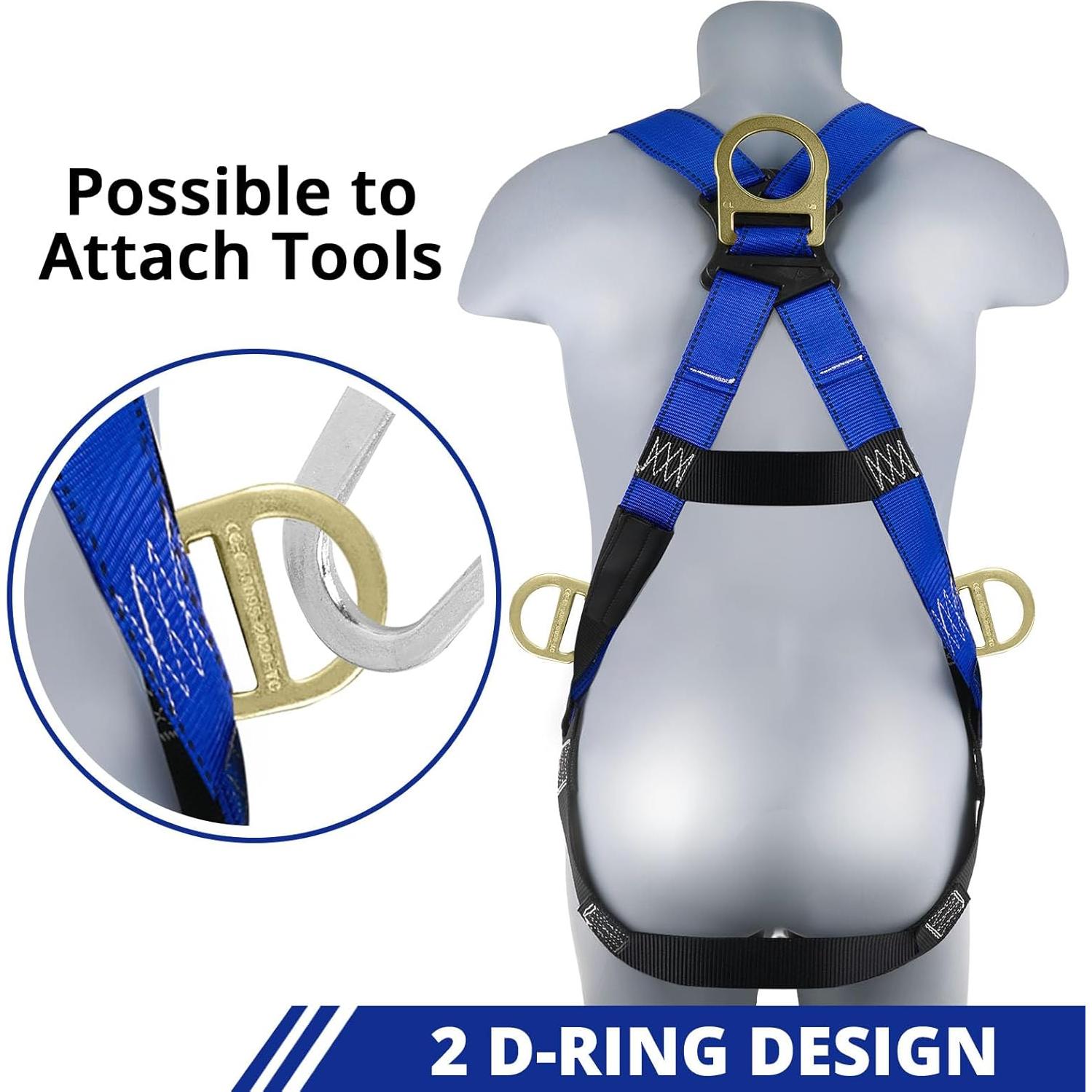 Arnés de Seguridad TRSMIMA Cuerpo Completo 5 Puntos Ajuste