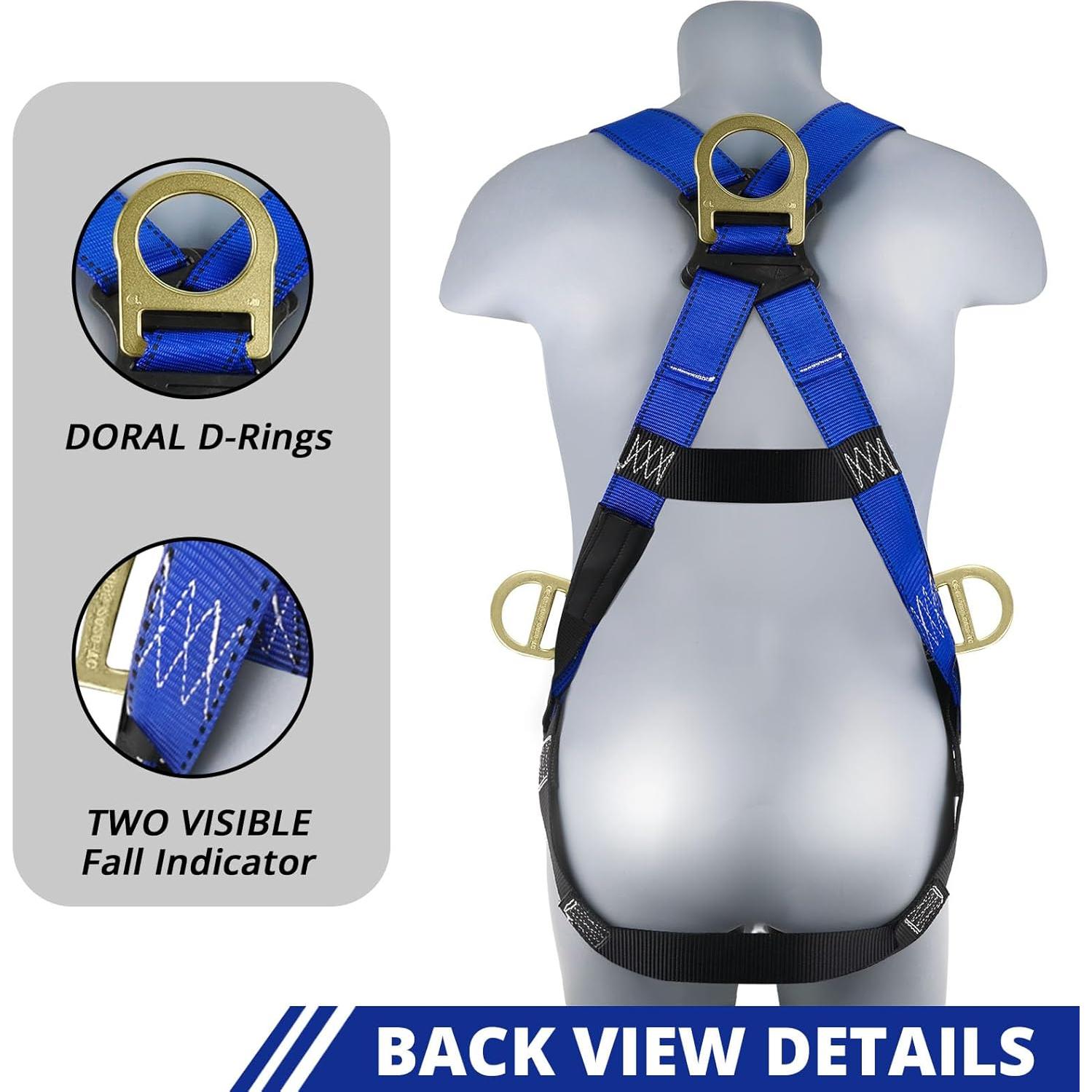 Arnés de Seguridad TRSMIMA Cuerpo Completo 5 Puntos Ajuste