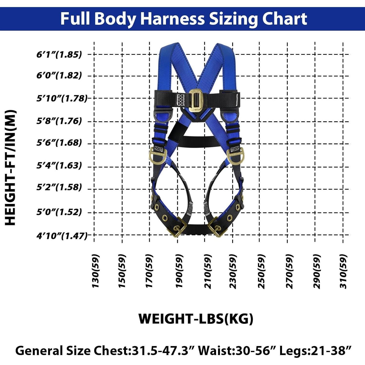 Arnés de Seguridad TRSMIMA Cuerpo Completo 5 Puntos Ajuste
