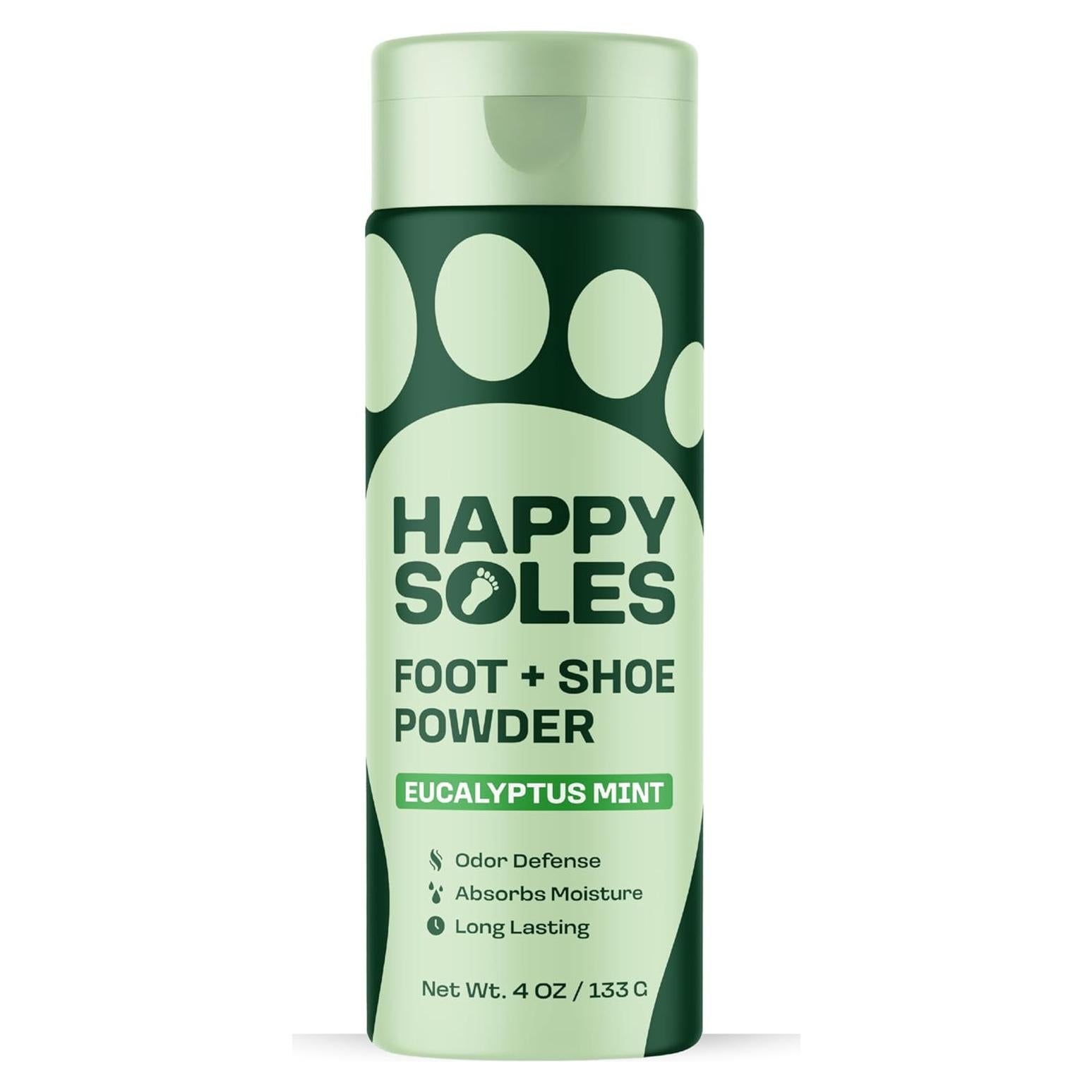 Shoe Deodorizer & Foot Powder - Ultimate Foot Powder for Smelly Feet & Odor Control - Sweat-Absorbing & Long-Lasting Freshness - For Sweaty Feet & Unpleasant Shoe Smell (Eucalyptus Mint)