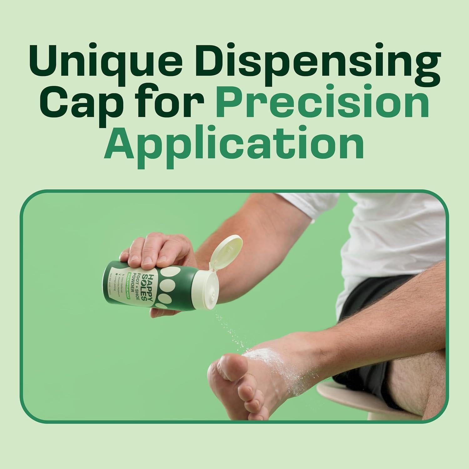 Shoe Deodorizer & Foot Powder - Ultimate Foot Powder for Smelly Feet & Odor Control - Sweat-Absorbing & Long-Lasting Freshness - For Sweaty Feet & Unpleasant Shoe Smell (Eucalyptus Mint)