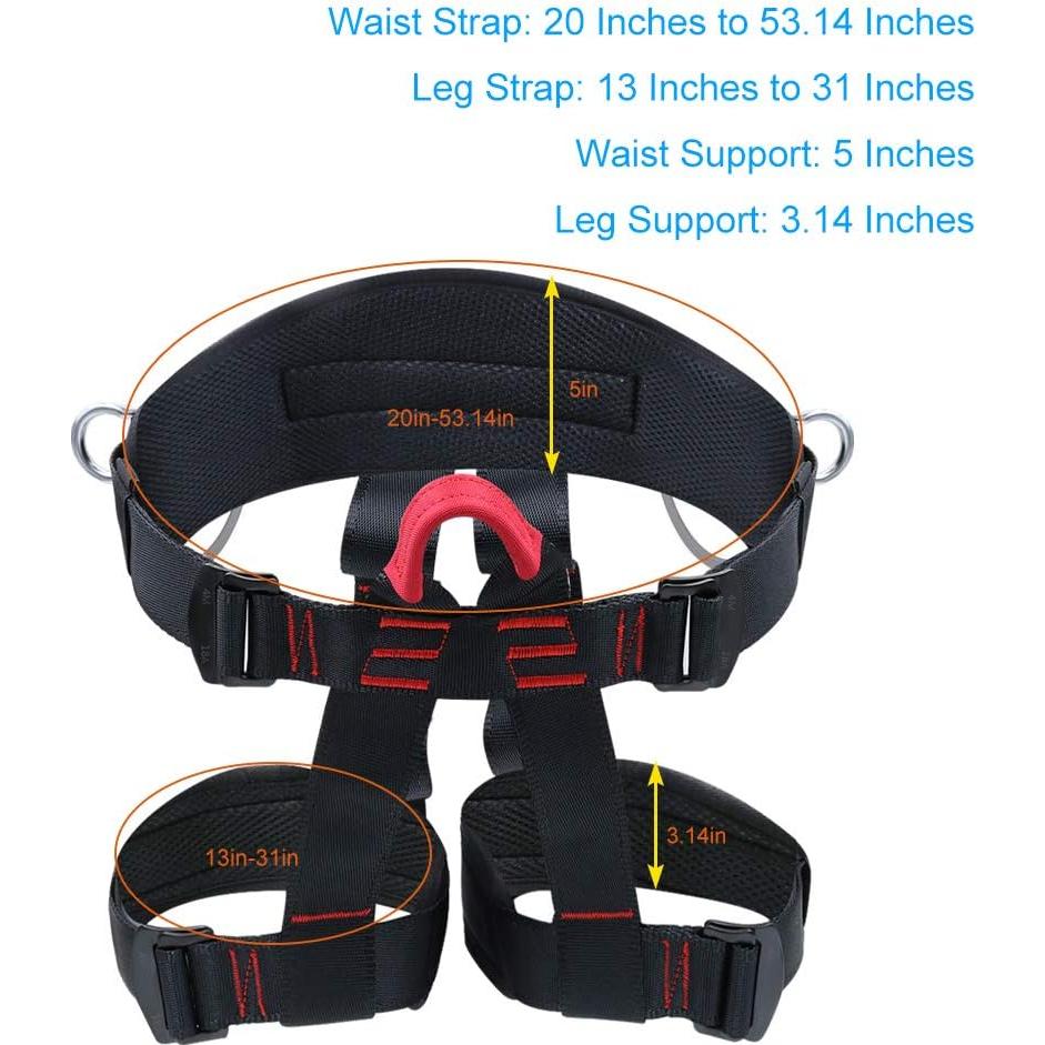 Arnés de Escalada X XBEN, Medio Cuerpo Ajustable Rojo