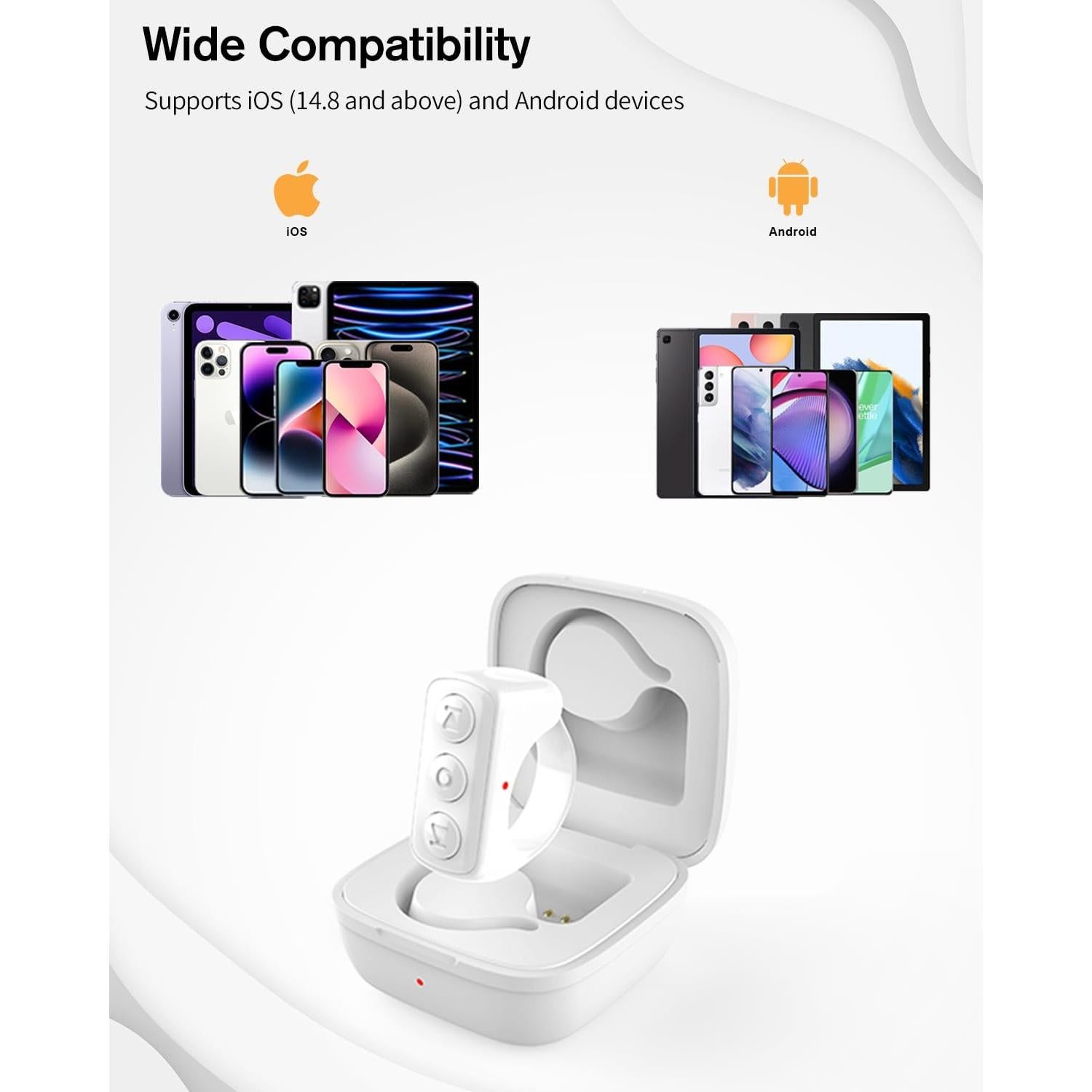 Anillo de Desplazamiento Remoto BIFTU D01 Pro - Control Bluetooth Blanco