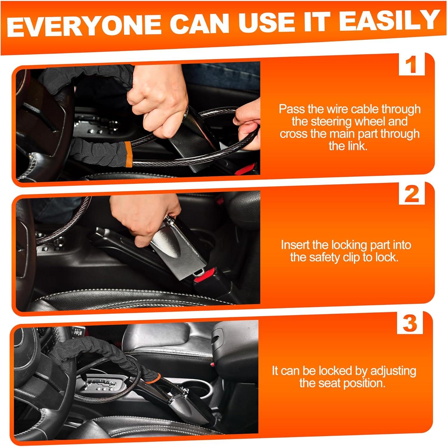 Bloqueo de Volante KAYCENTOP Antirrobo Universal 43 cm