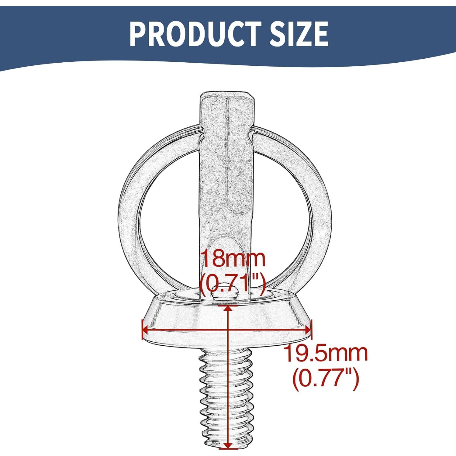 Tornillo Antirrobo 1/4"-20 Jiataban para Asiento Moto Negro