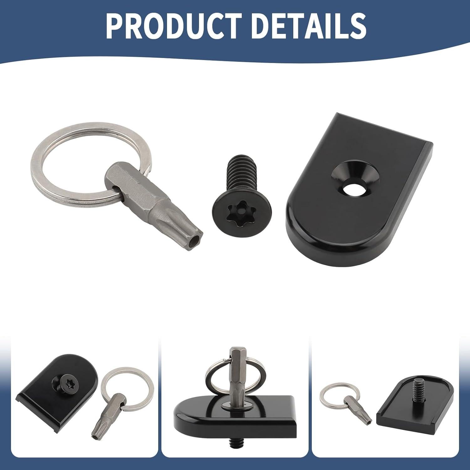 Tornillo Antirrobo 1/4"-20 Jiataban para Asiento Moto Negro