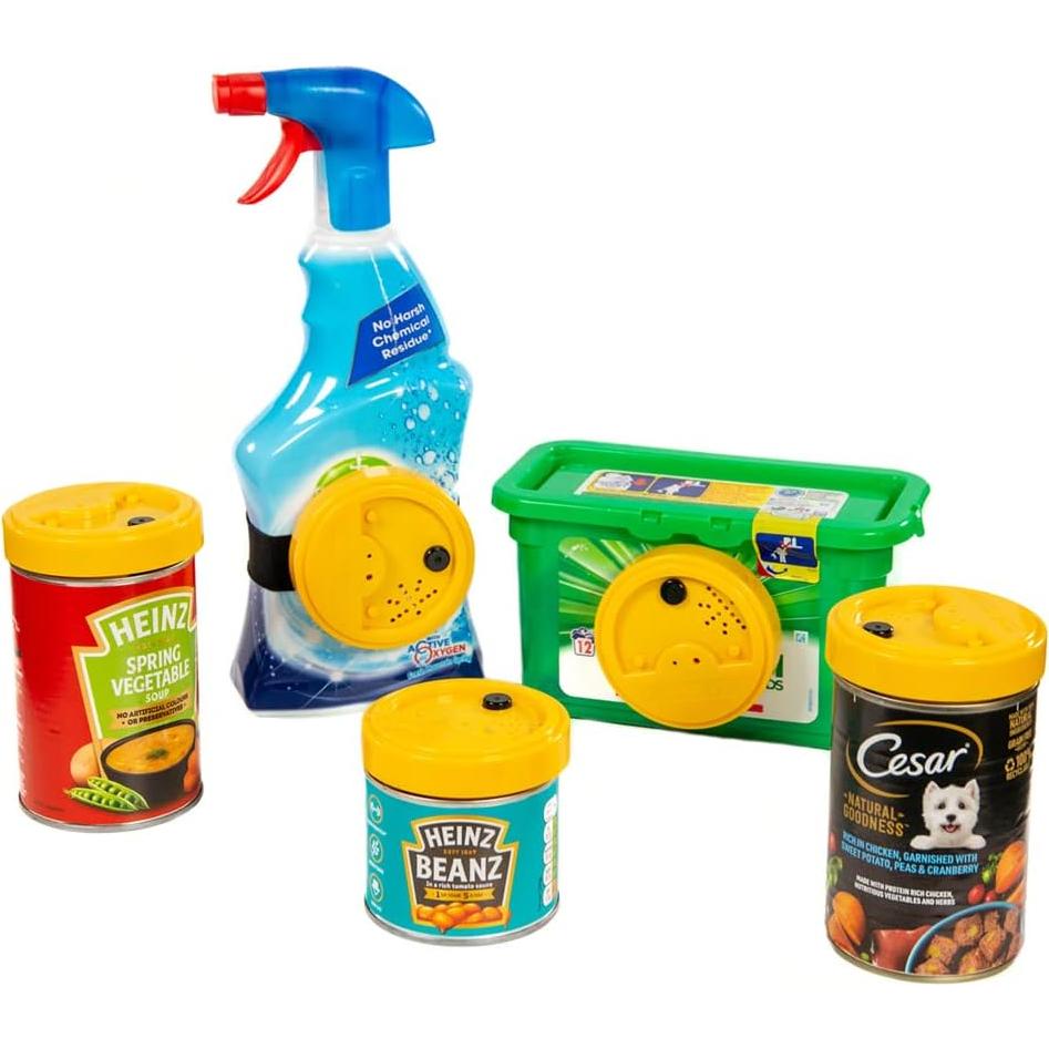 Latas de Sonido Grabables Productos que Hablan, Paquete de 3, Amarillo, 20 Segundos